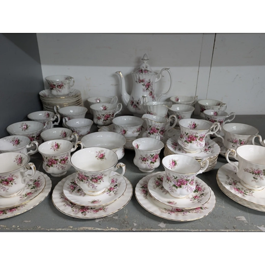 Royal Albert lavender rose pattern coffee service and part t...
