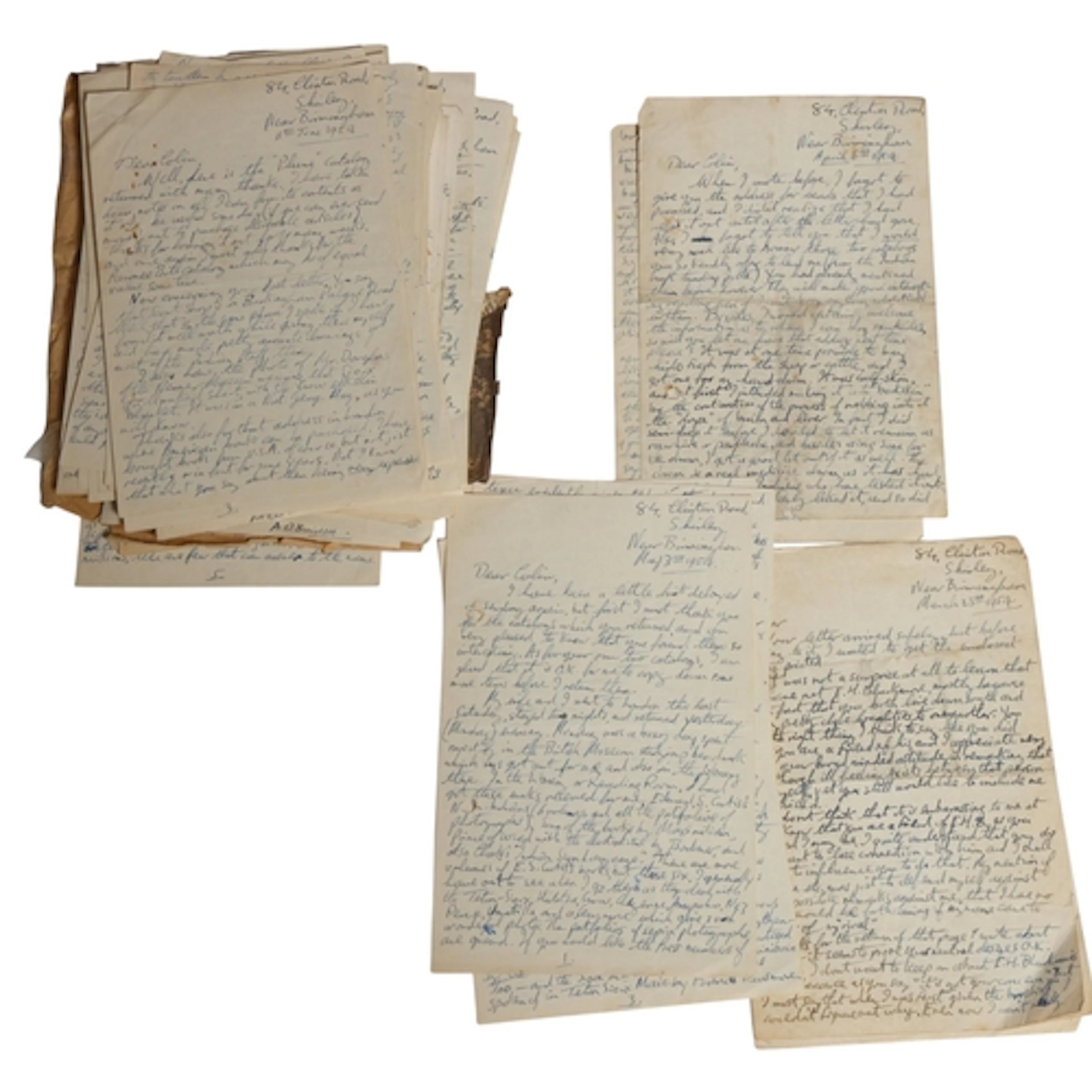 A small archive of letters written to Colin Taylor, when he ...
