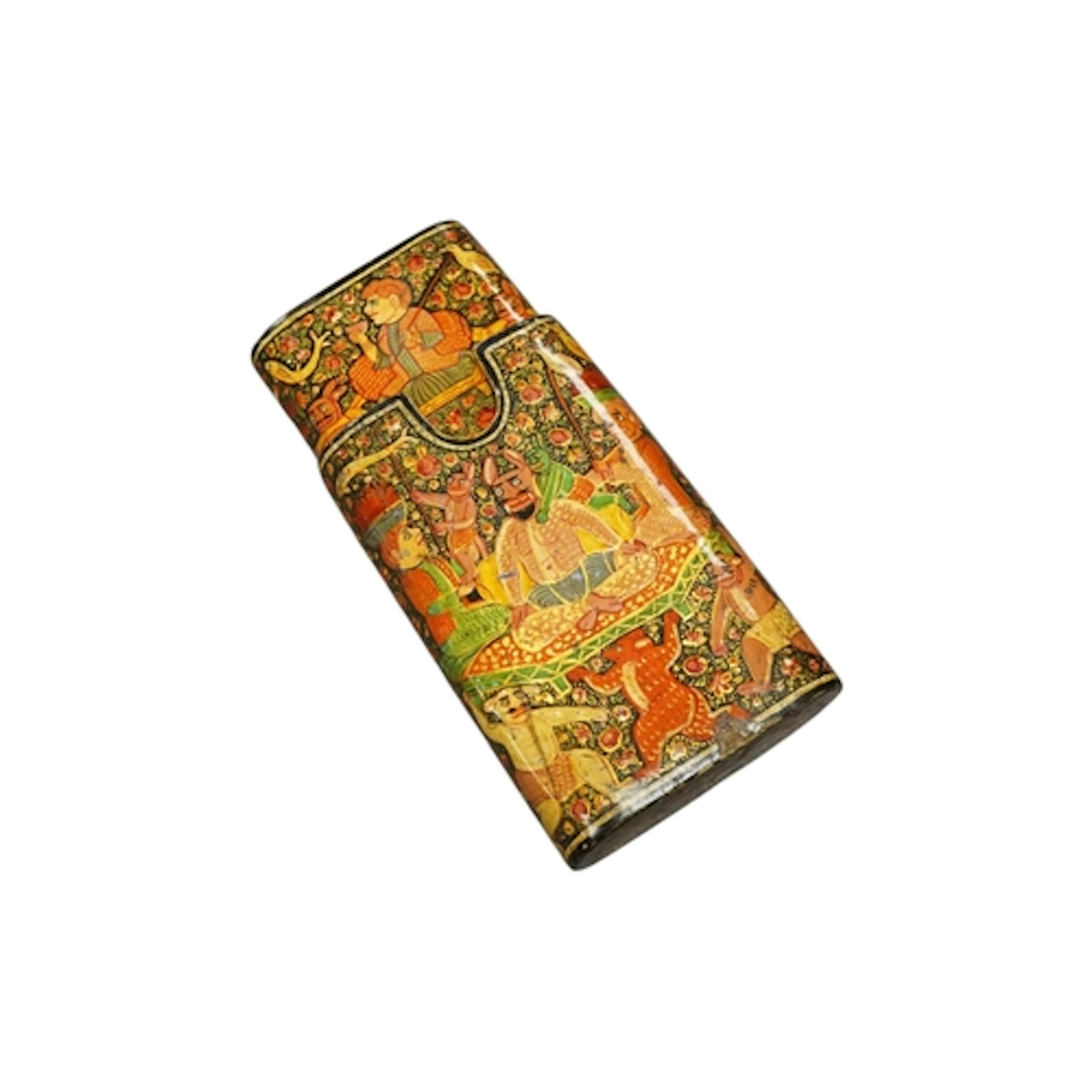An early 20th century Indian Rajasthan painted papier maché ...