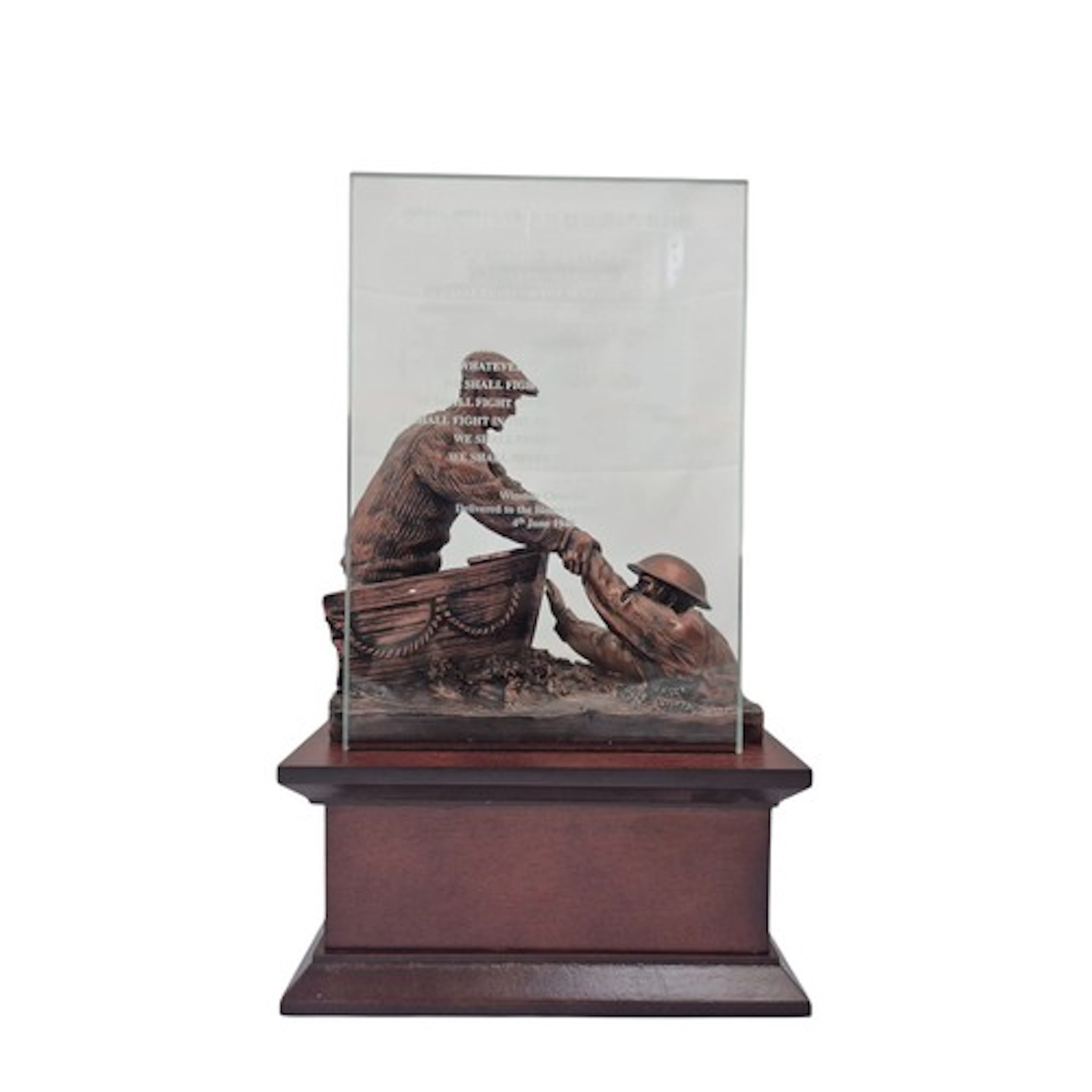 Danbury Mint "The Miracle of Dunkirk" bronzed figure with a ...
