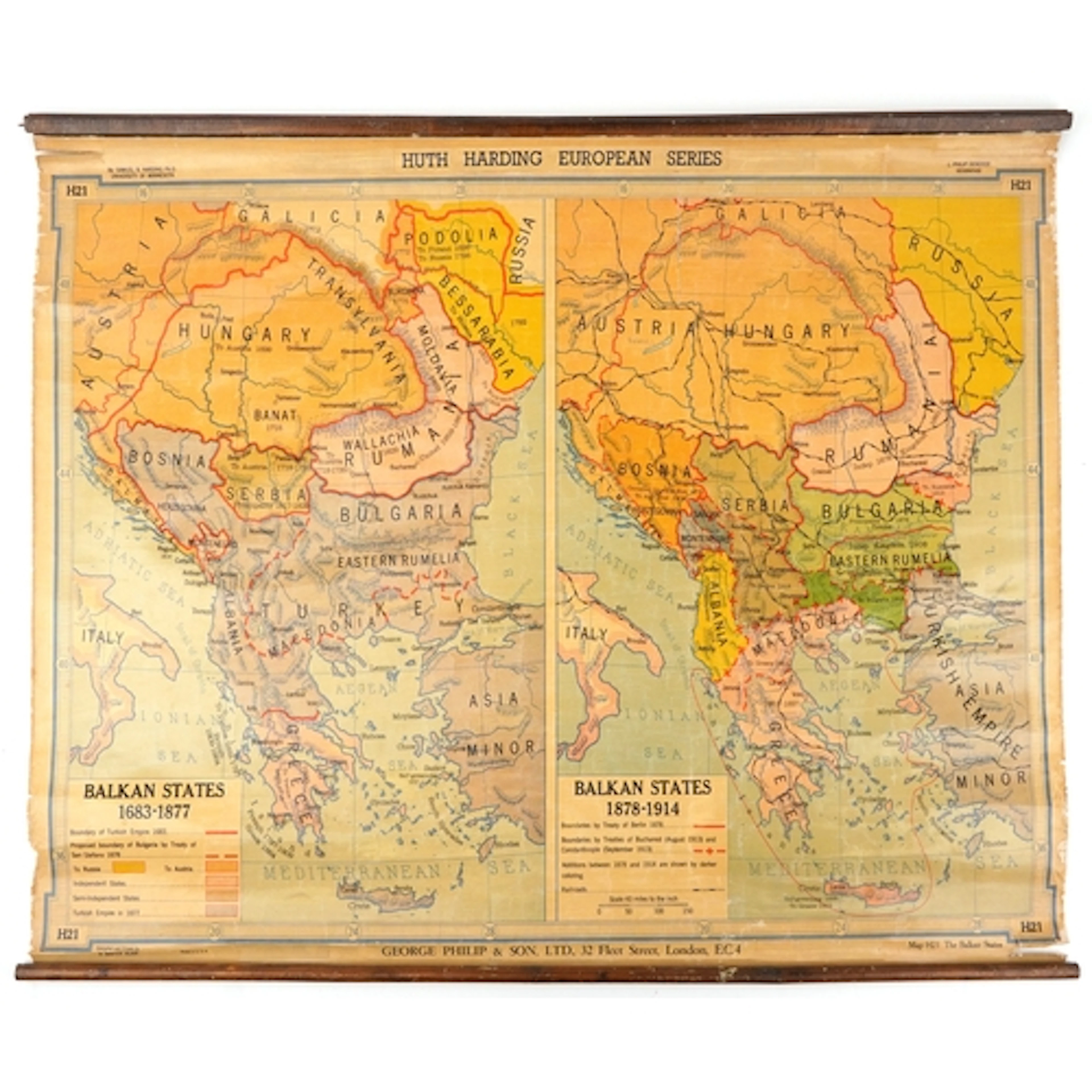 George Philip & Son Ltd., Huth Harding European Series Map H...