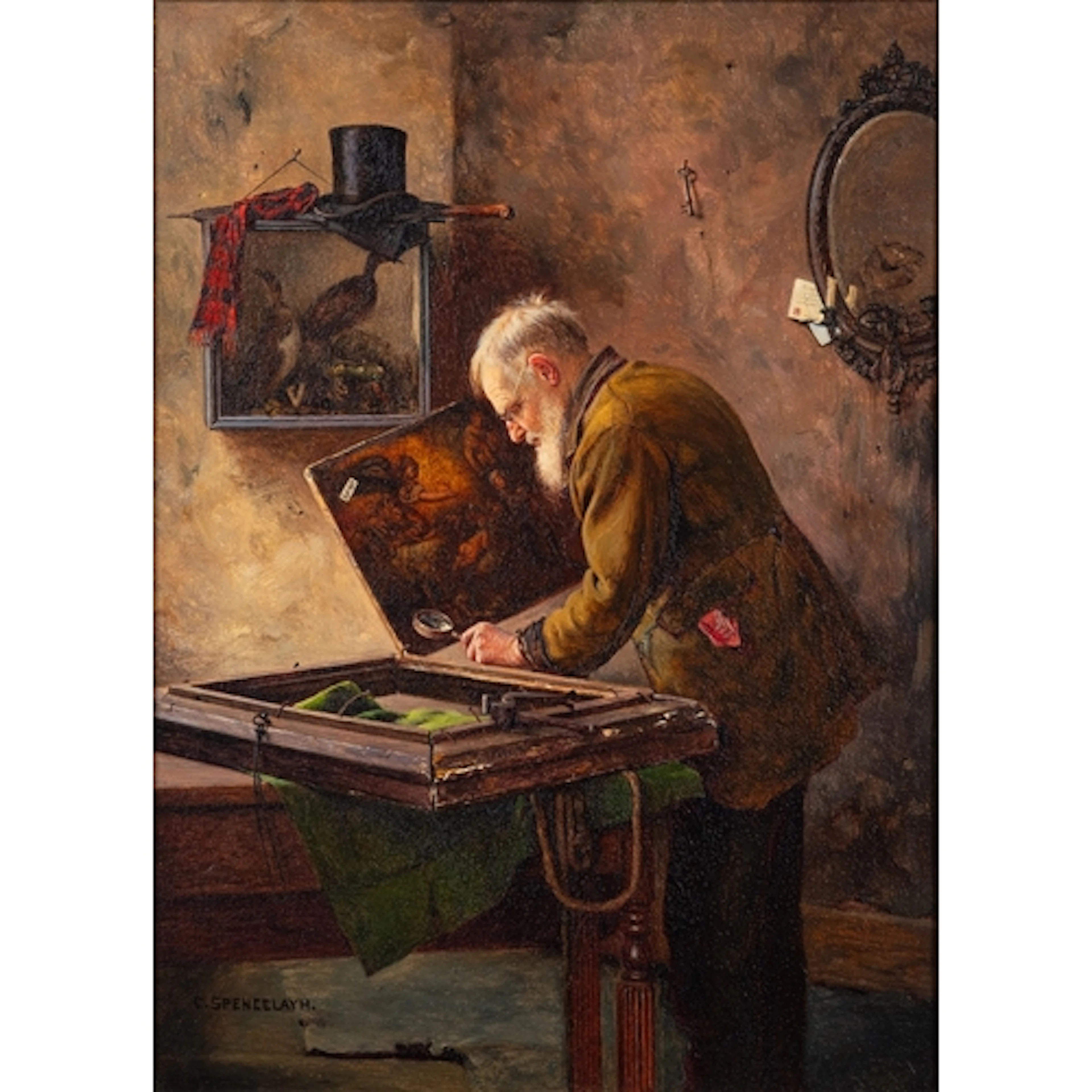 * Charles Spencelayh (British, 1865-1958) - 'An Old Master'...
