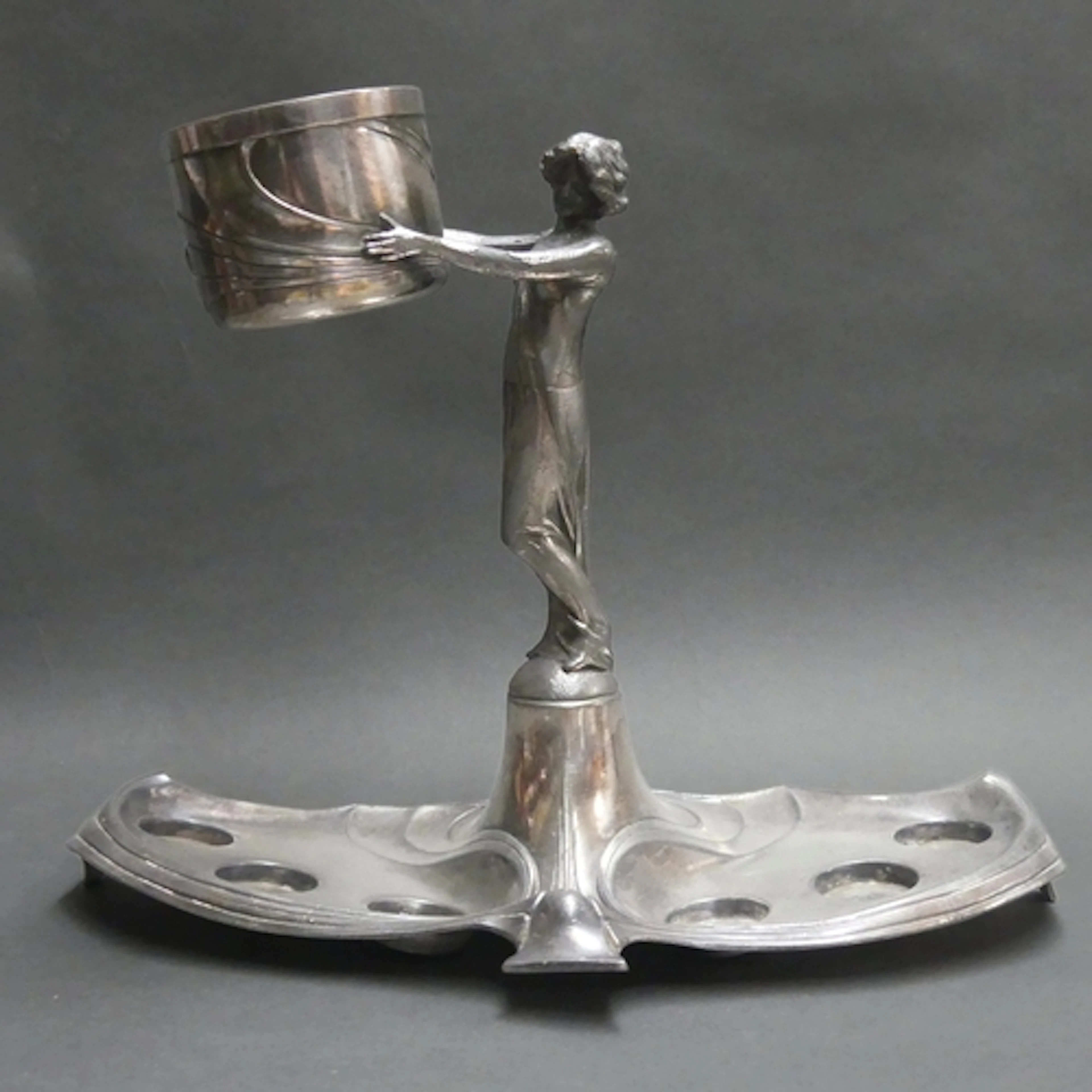 WMF - An impressive Art Nouveau silver plated liqueur stand,...