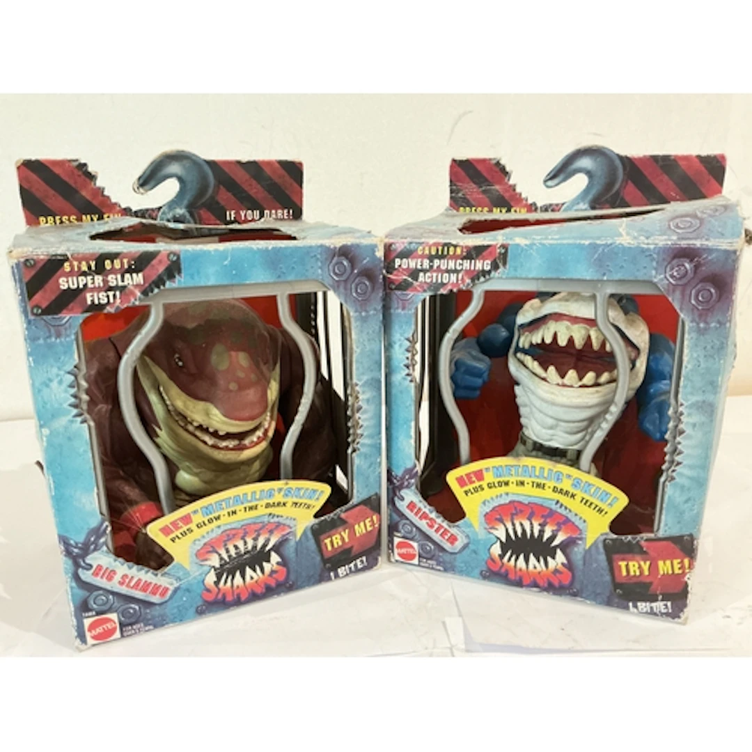 2 Boxed Mattel Street Sharks, Big Slammu And Ripster. No Res...