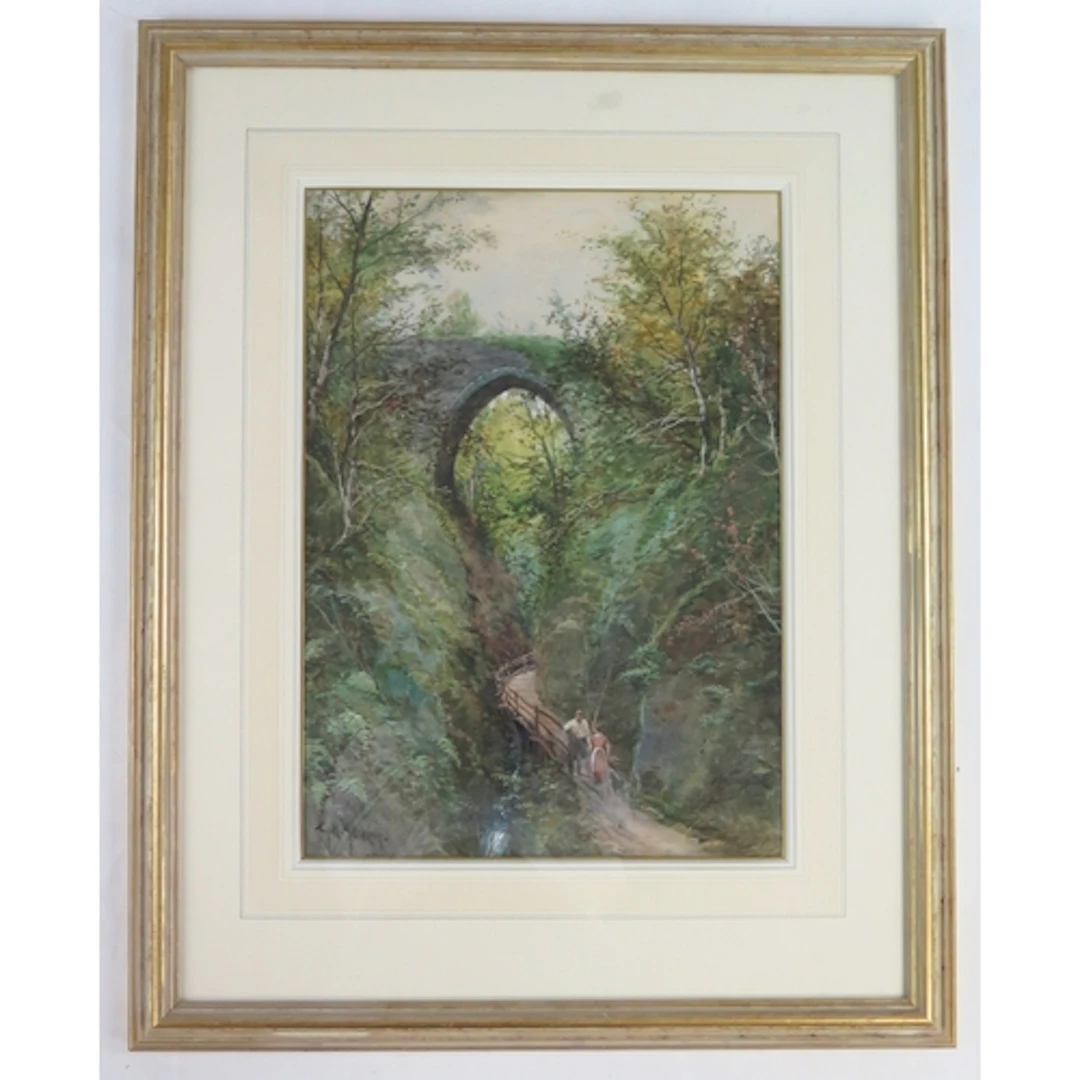 G H Jenkins (British 1843 - 1914) 'Tryst at Lydford Gorge', ...