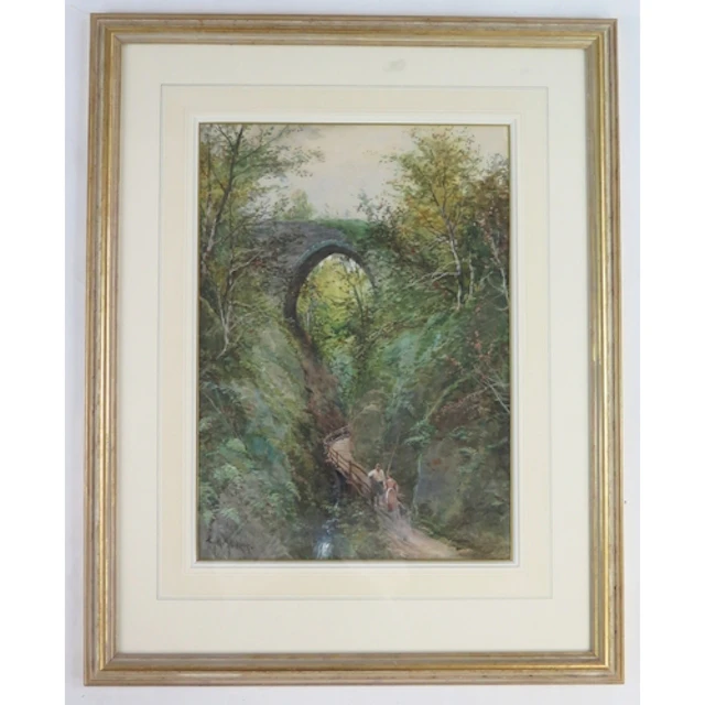 G H Jenkins (British 1843 - 1914) 'Tryst at Lydford Gorge', ...