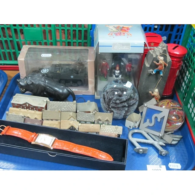 Collectables, including vintage Austin "Flying A" chrome bon...