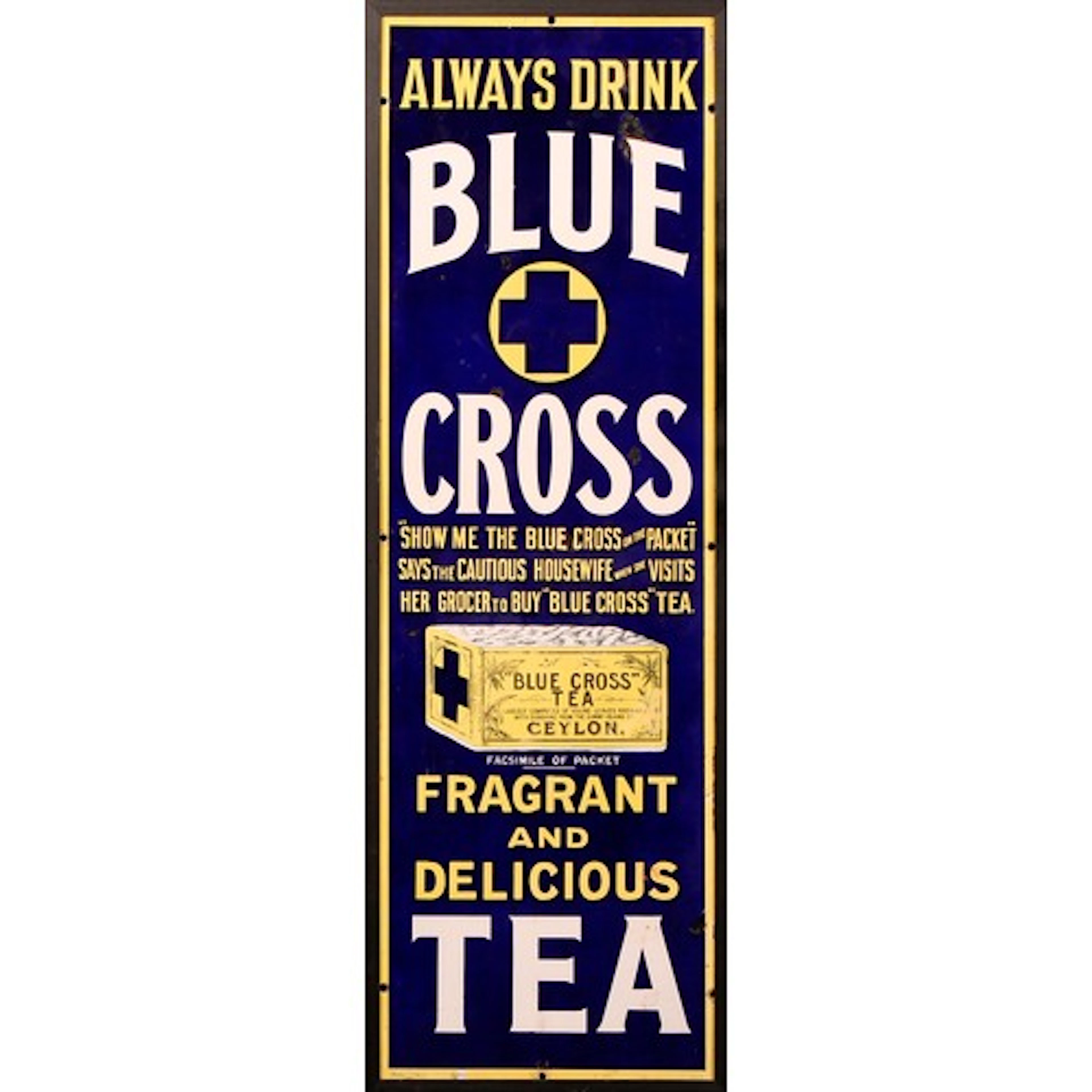 Advertising - an early 20th century rectangular enamel sign,...