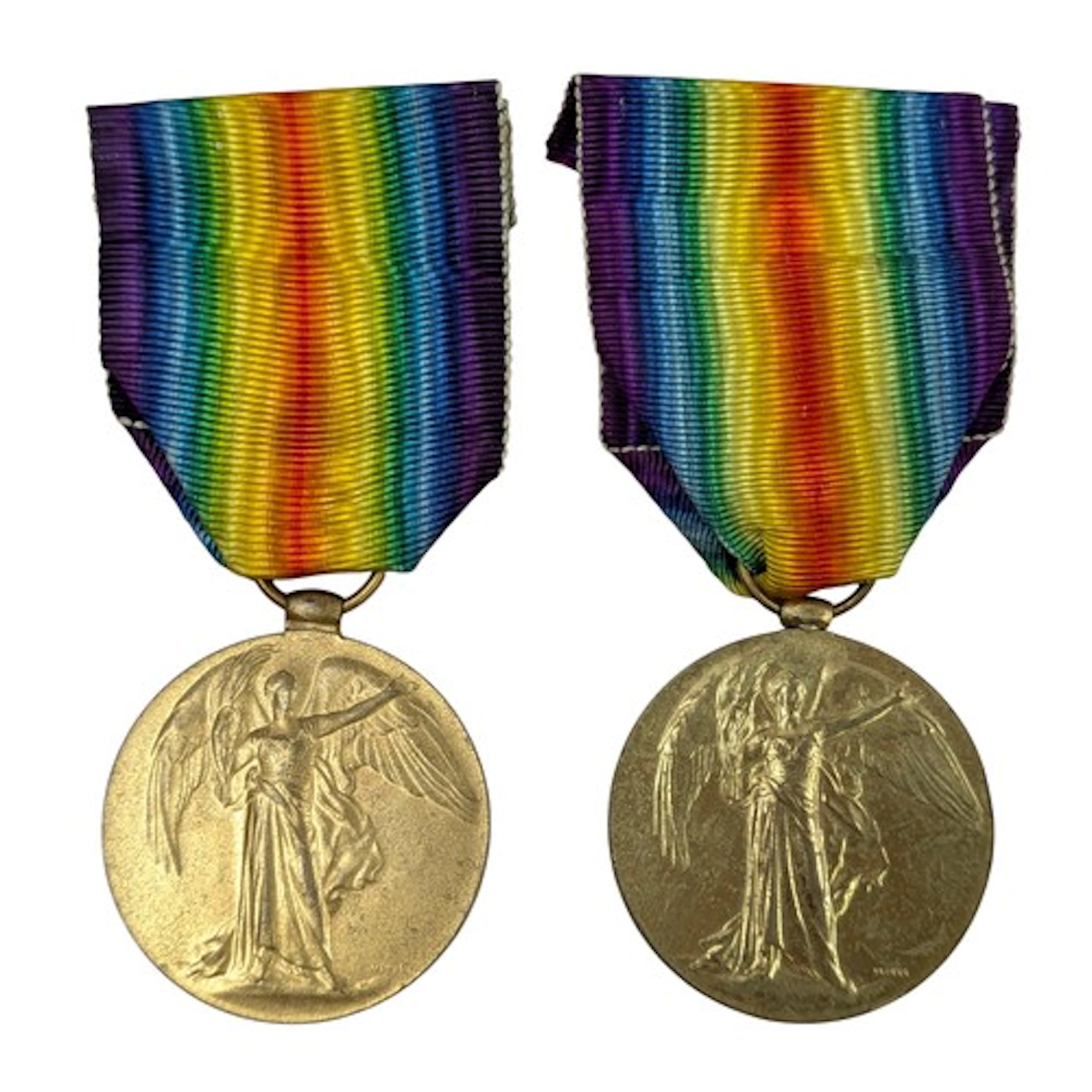 A quantity of two WW1 British Victory Medals, the first to G...
