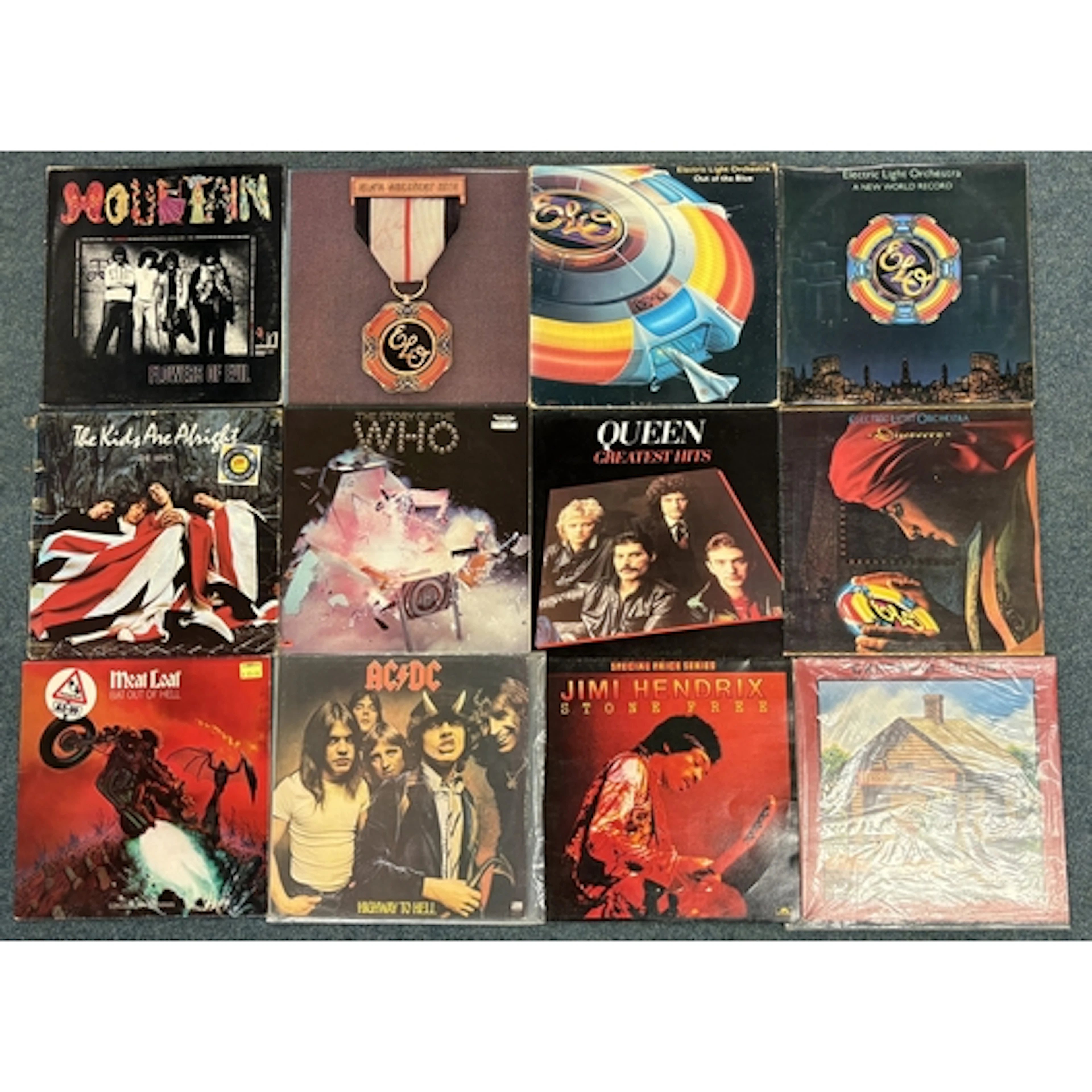 12 x LP vinyl records - To include Classic Rock, Hard Rock, ...