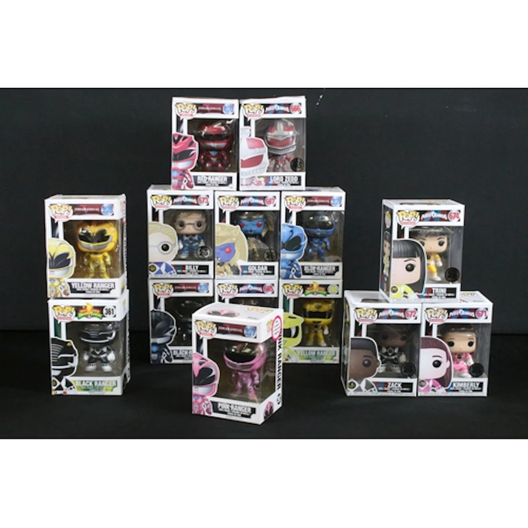 14 Boxed Powers Ranger Funko Pops to include 398 Yellow Rang...