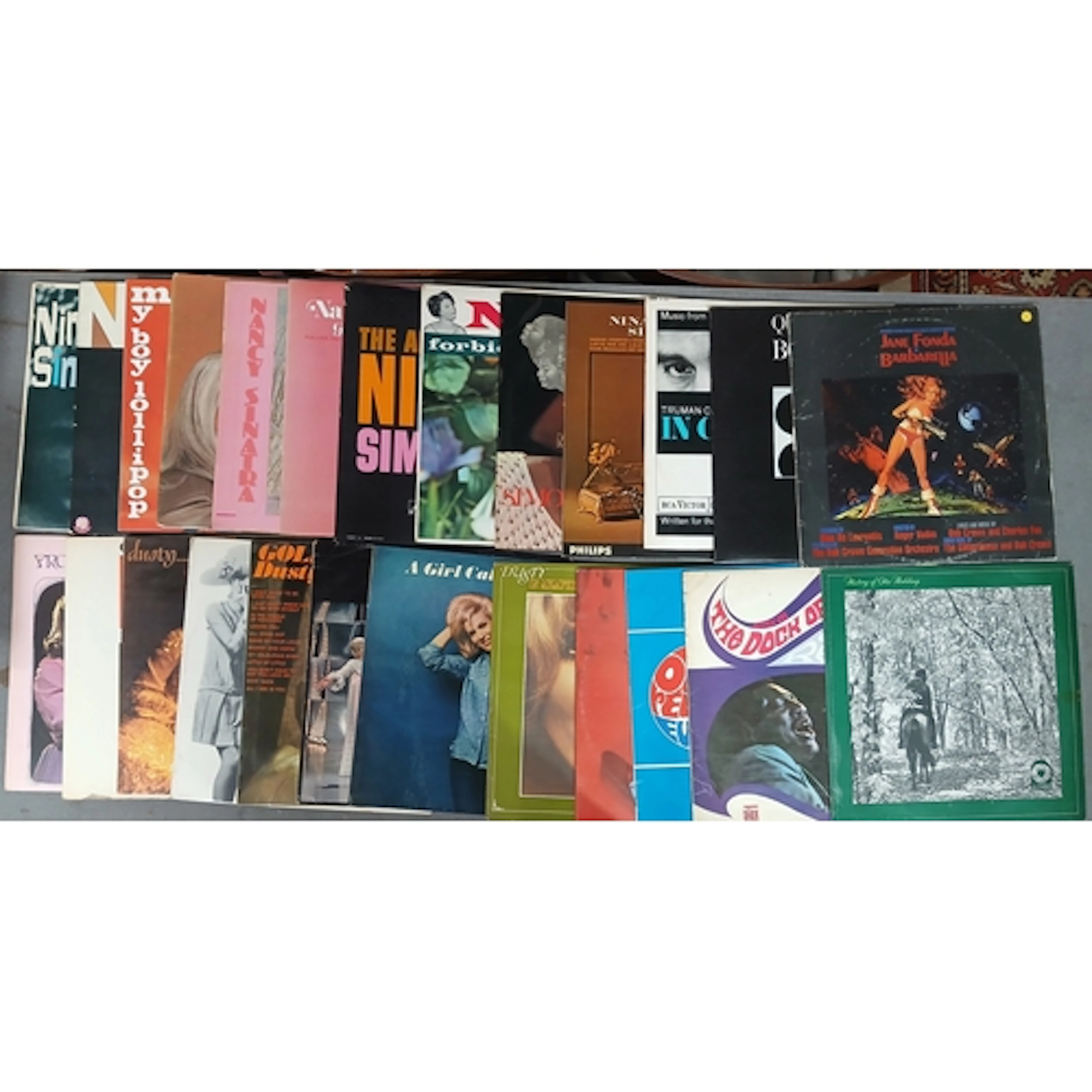 Assorted records including Nina Simone, Nancy Sinatra, Otis ...