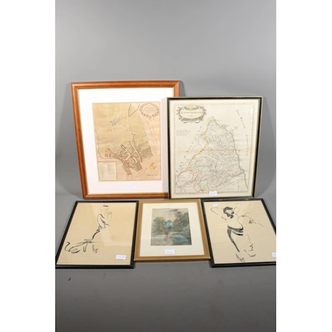KILGOUR, gentleman on a country path, watercolour, signed an...
