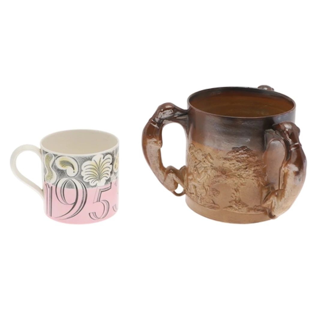 ERIC RAVILIOUS - WEDGWOOD COMMEMORATIVE MUG. A 1953 Eric Rav...