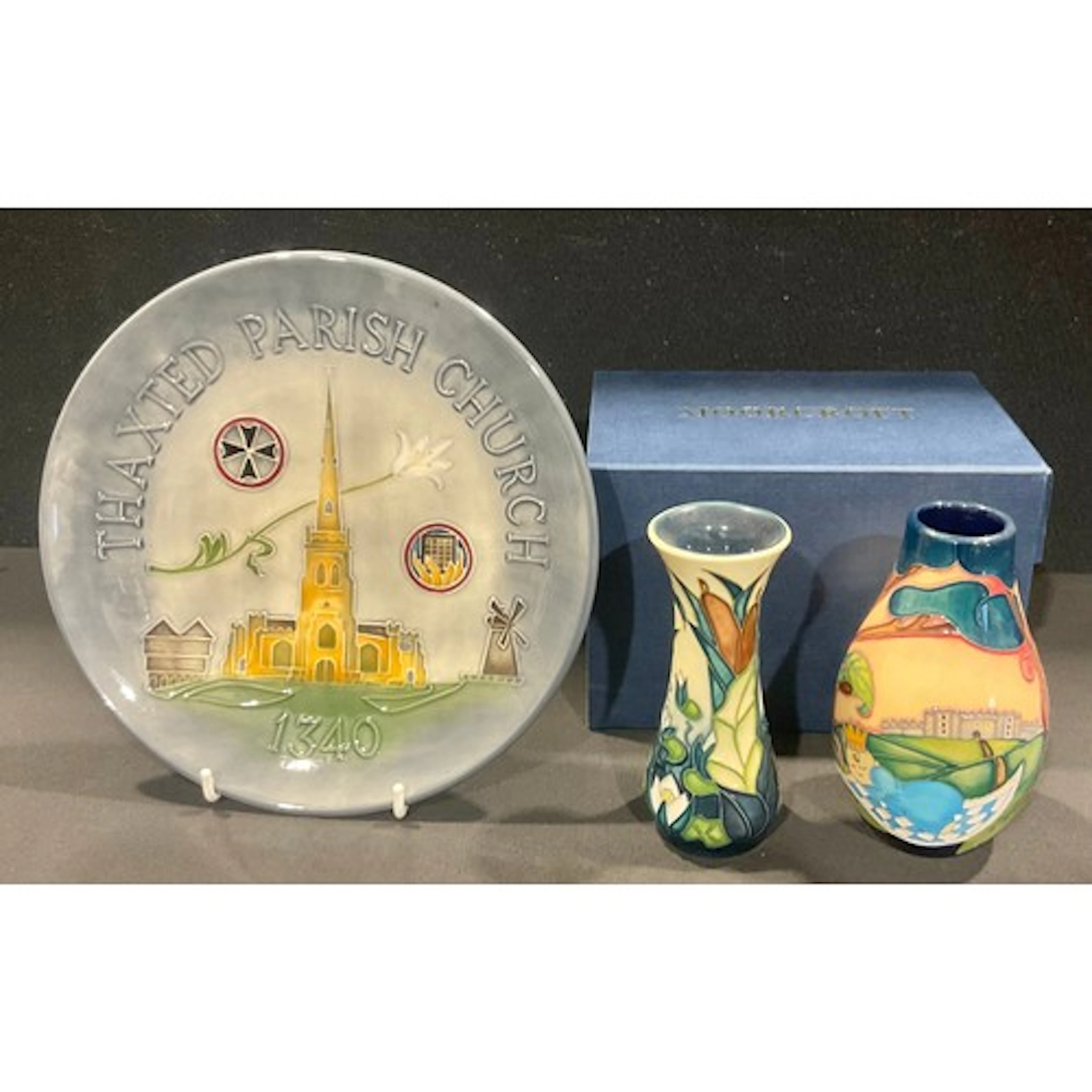 A contemporary Moorcroft New Arrival pattern ovoid vase, des...