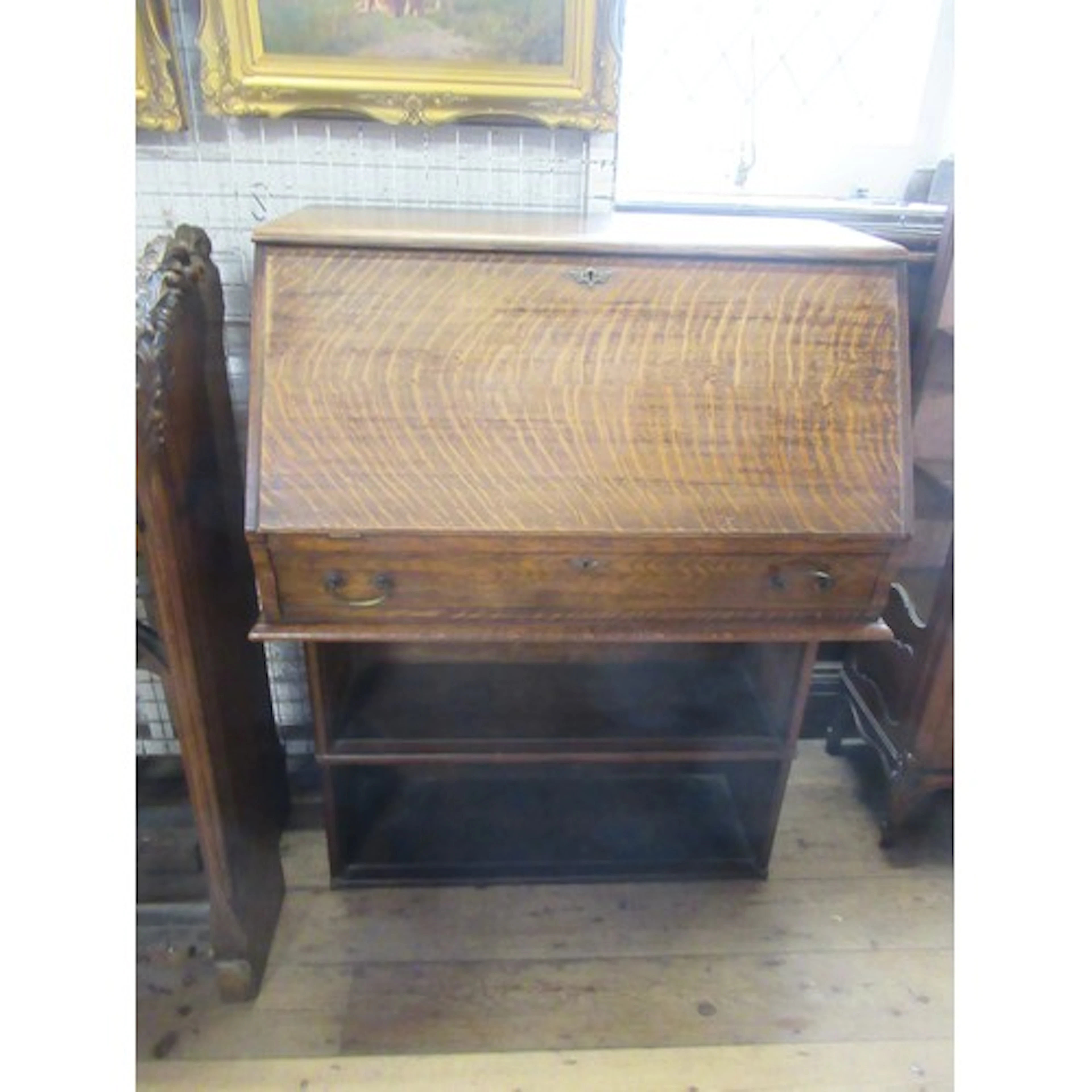 A Globe Wernicke bureau over two sections width 35ins , heig...