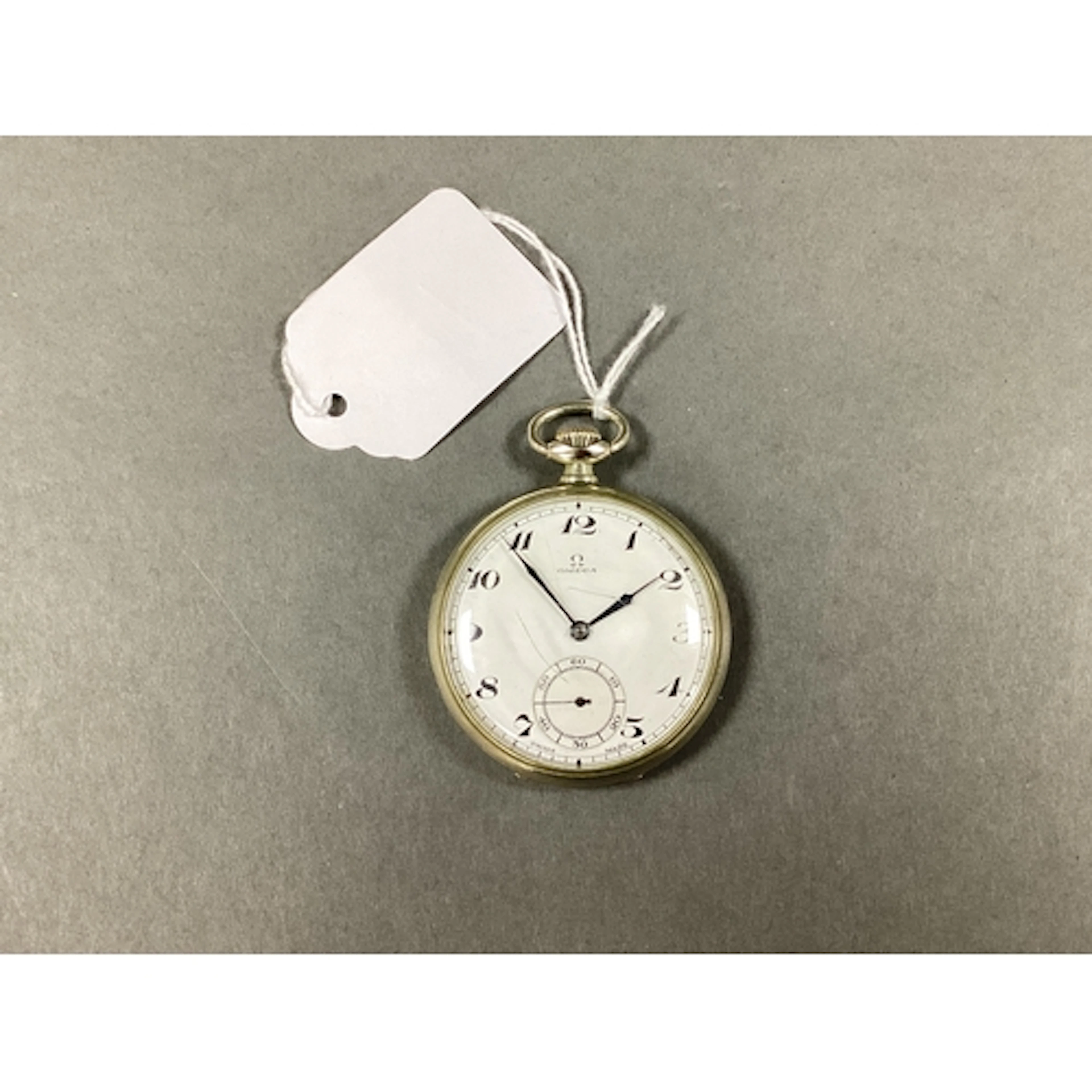 Omega; A C.1930's Openface Pocket Watch, the signed (cracked...