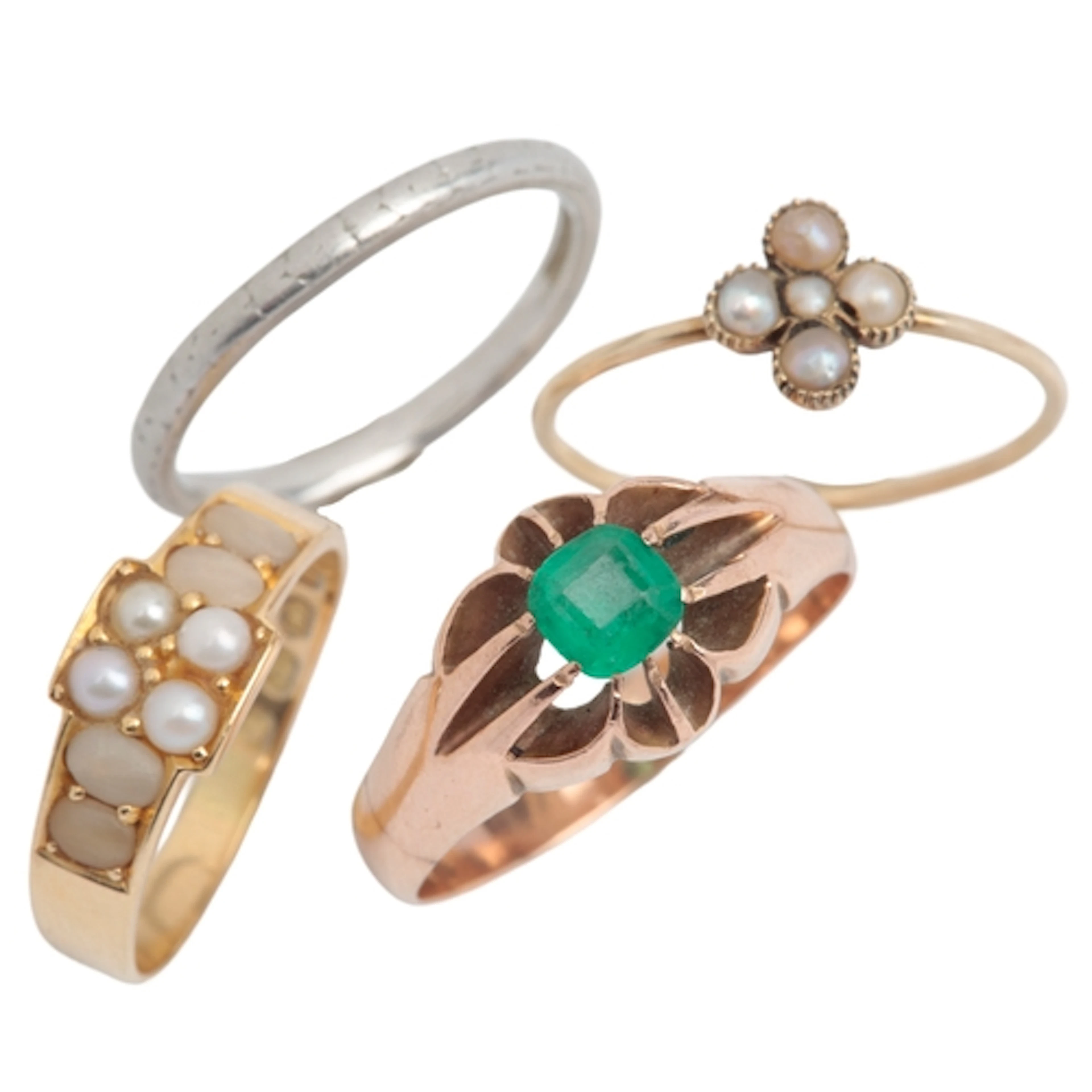 A collection of rings, late 19th/early 20th century, compris...