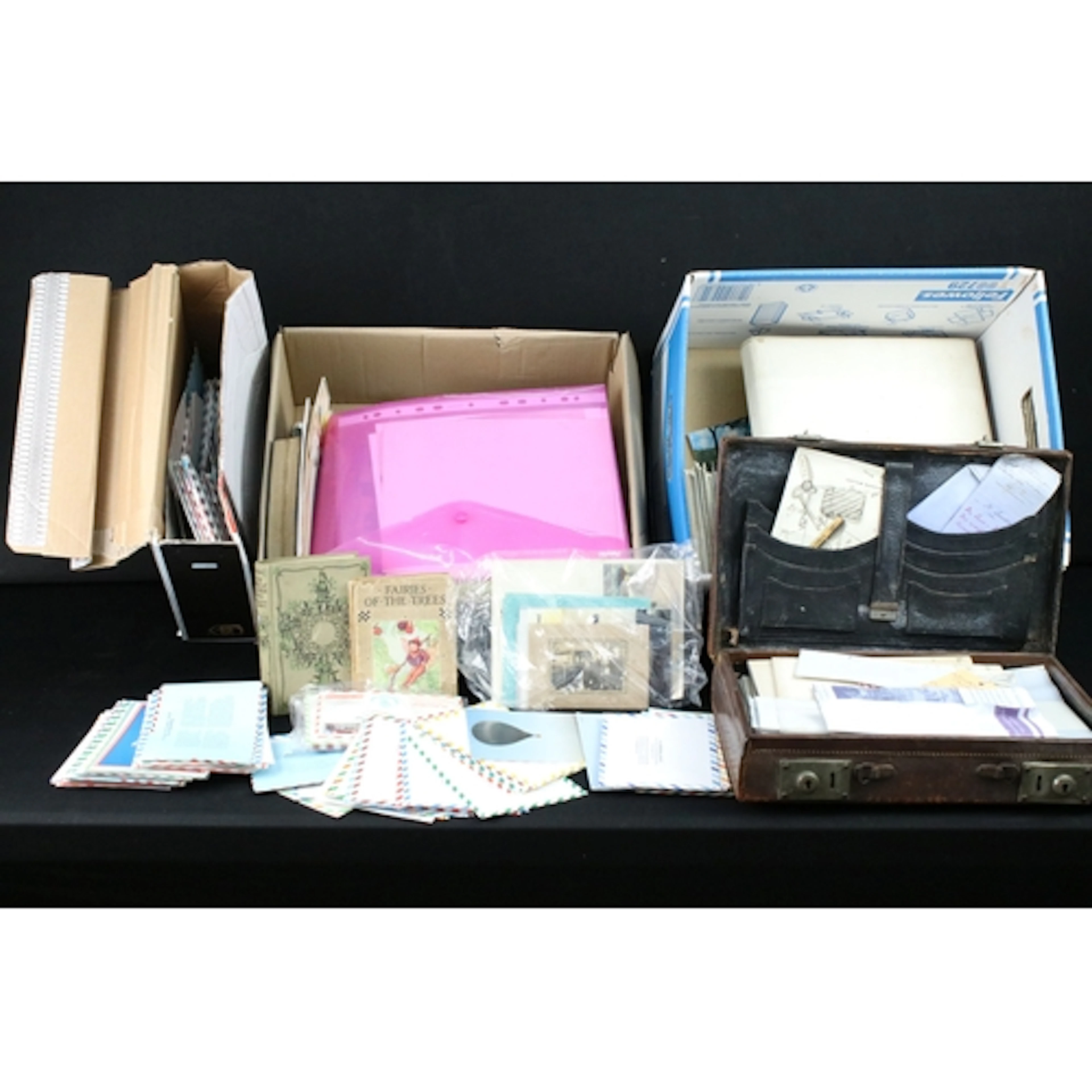 A box of mixed ephemera to include early to mid 20th century...