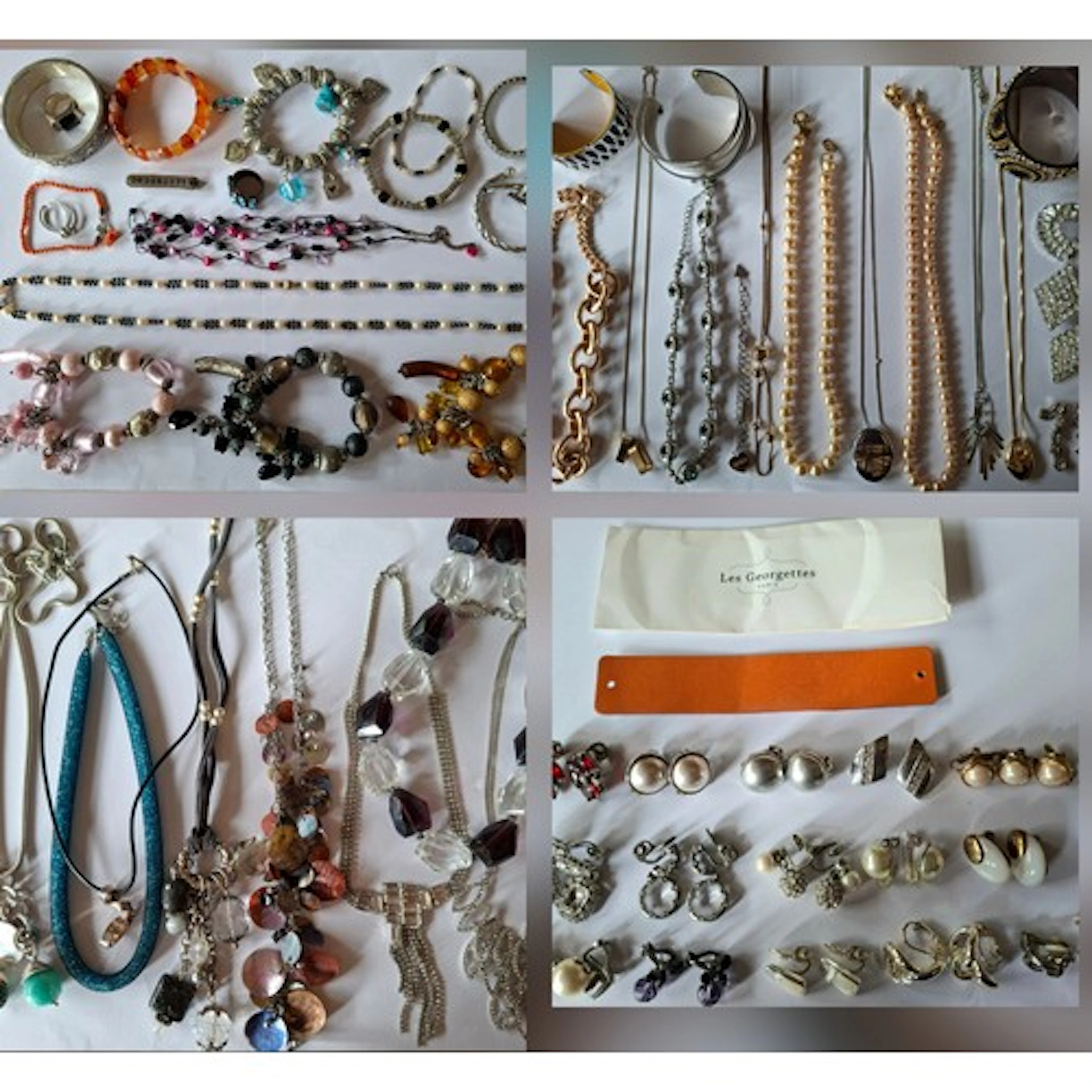 Modern costume jewellery to include bangles, a pearl and bla...