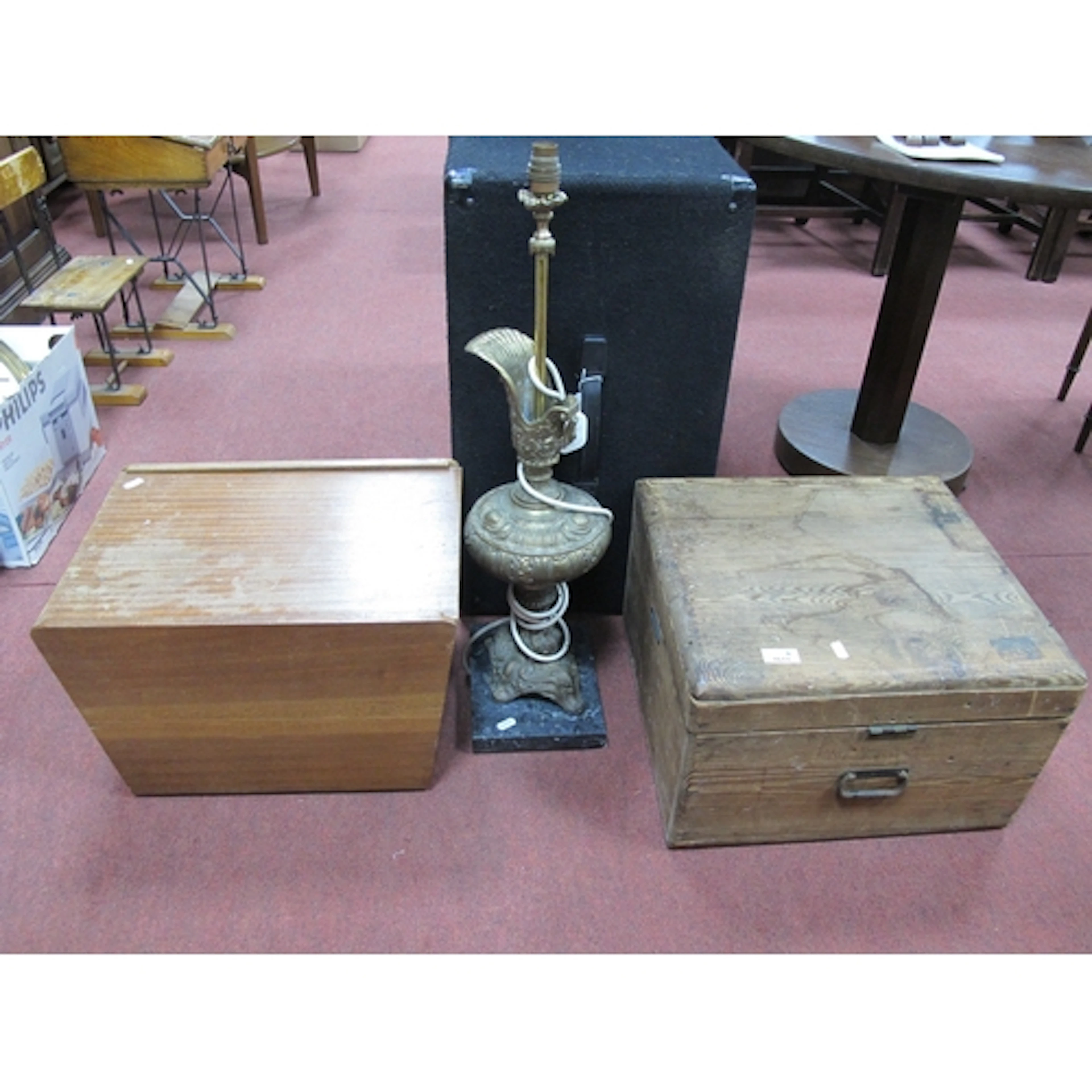 Table Lamp as Ewer on Marble Base, 70cm high overall, a quan...