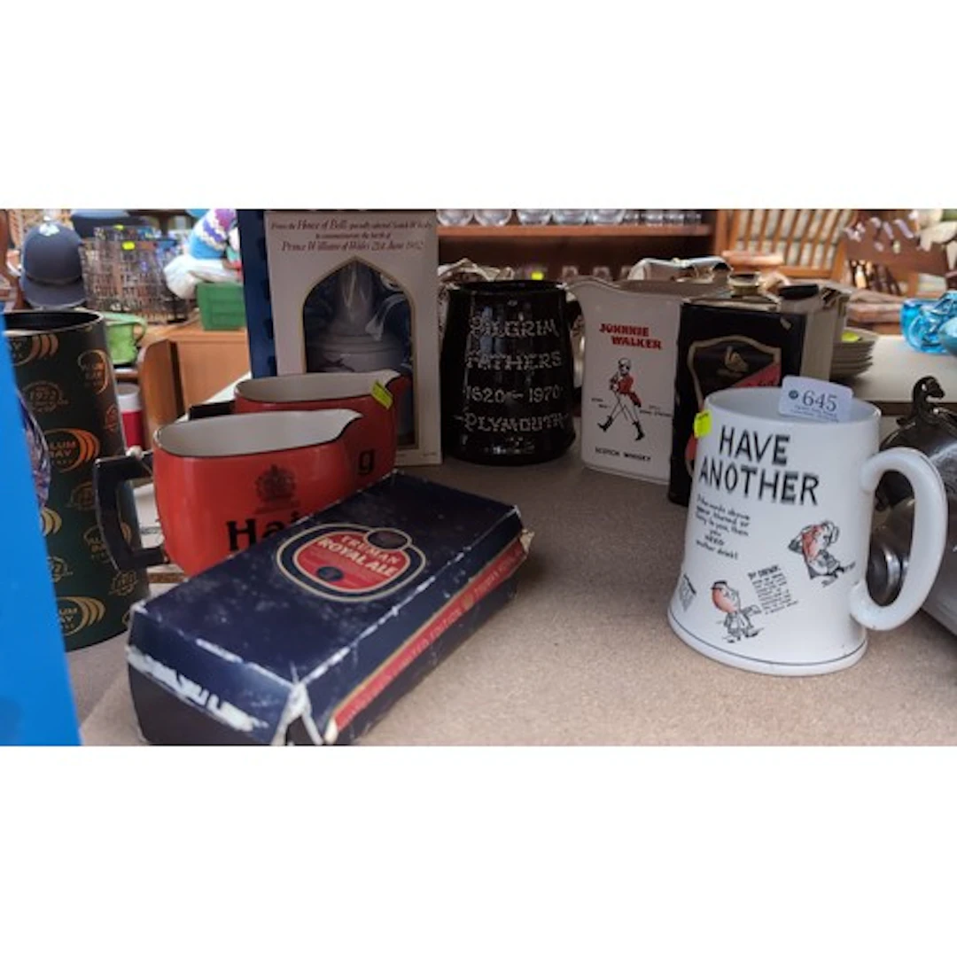A group of whisky and brewing memorabilia, including Haig an...