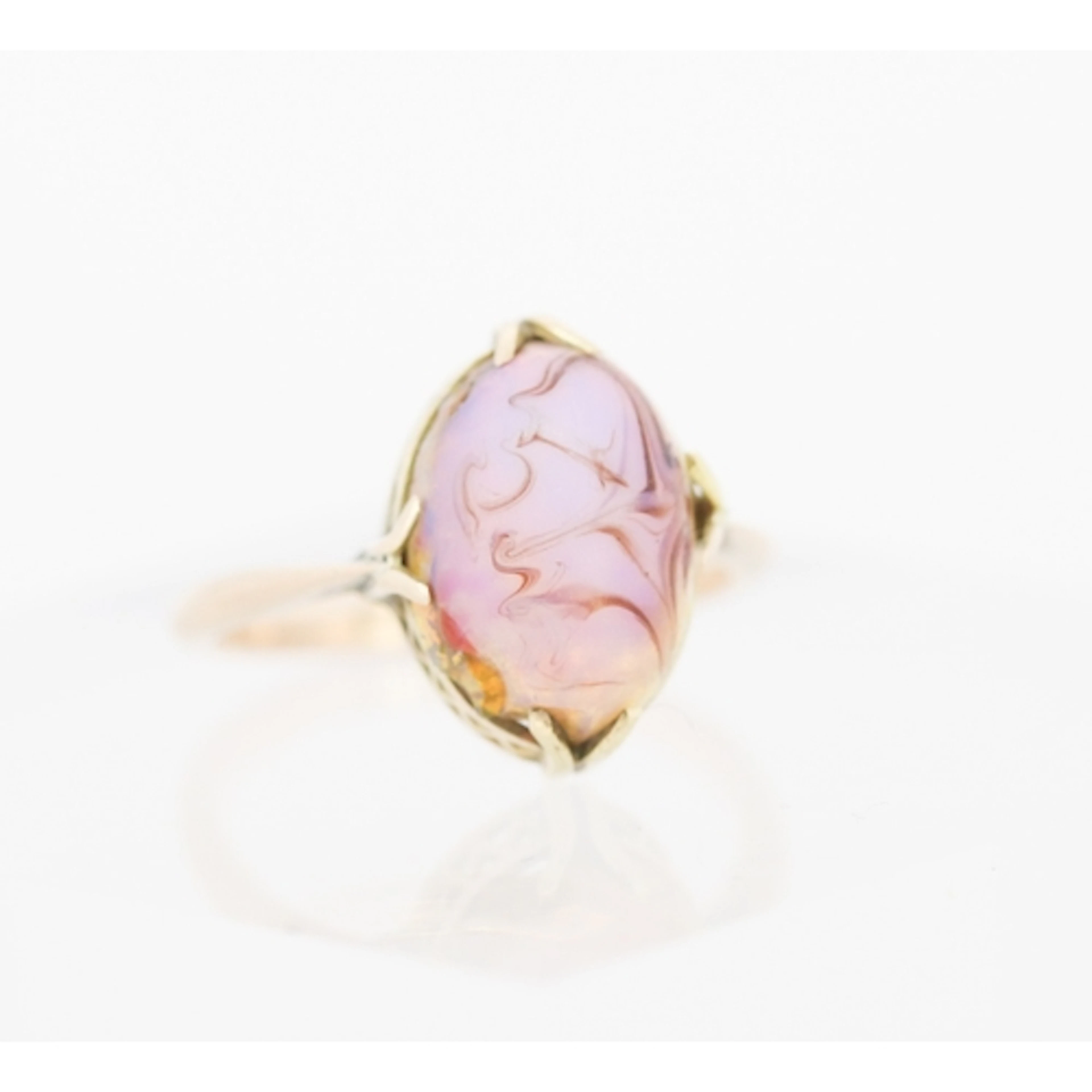 Attractively Detailed, Opal Doublet Single Stone Set Ring, M...