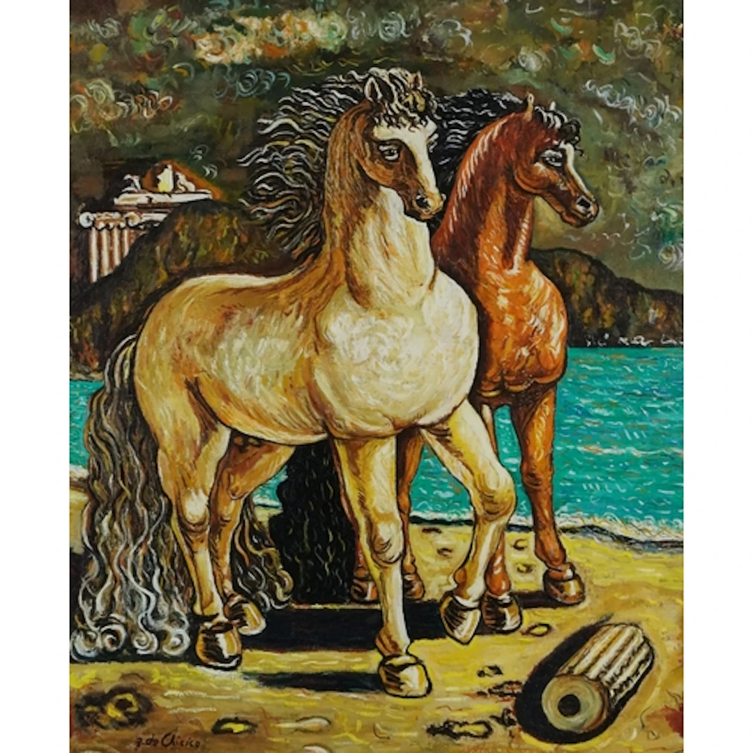 After Giorgia de Chirico - Cavalli Antichi (Ancient Horses),...