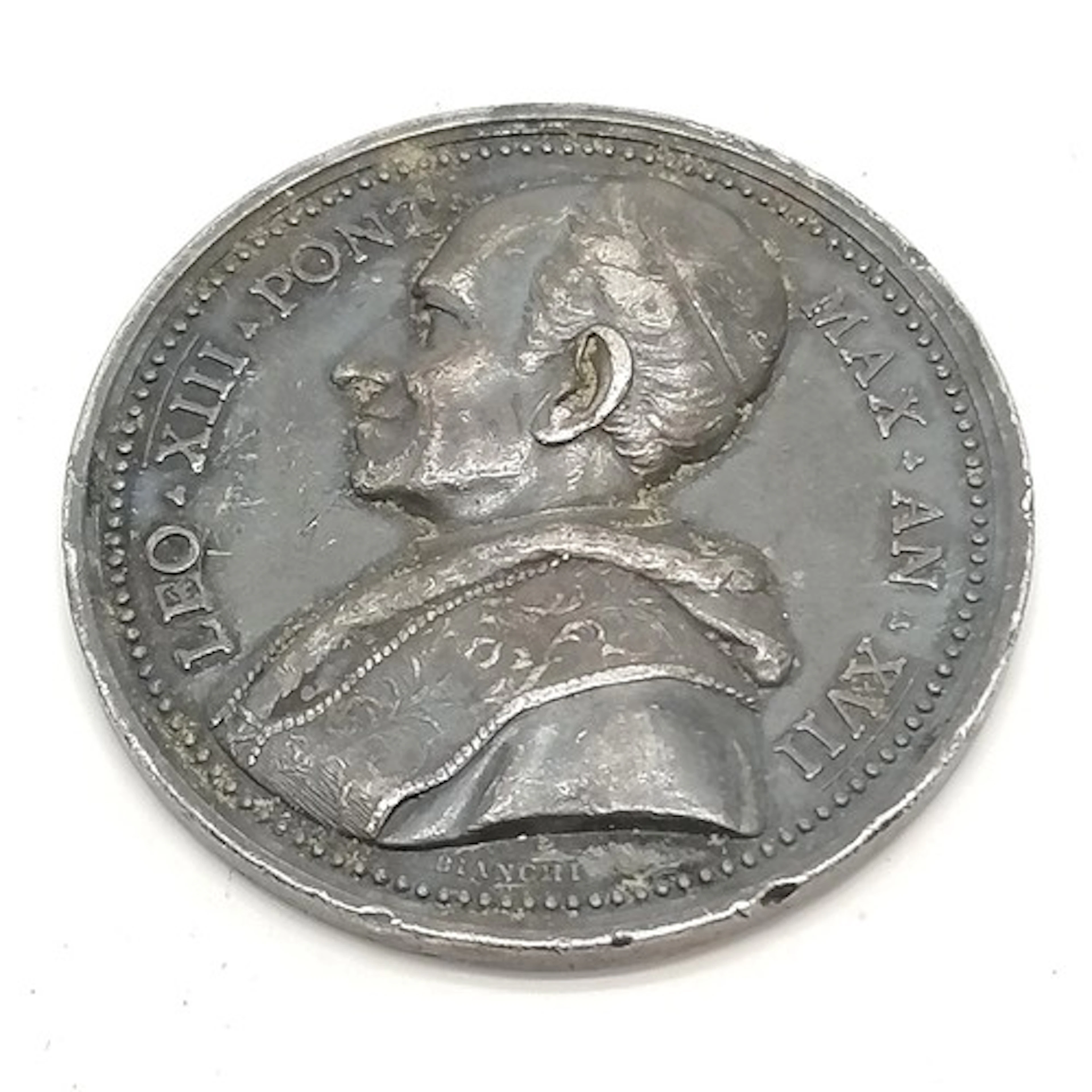 1894 Vatican City Leo XIII papal medallion by Bianchi - 42mm...