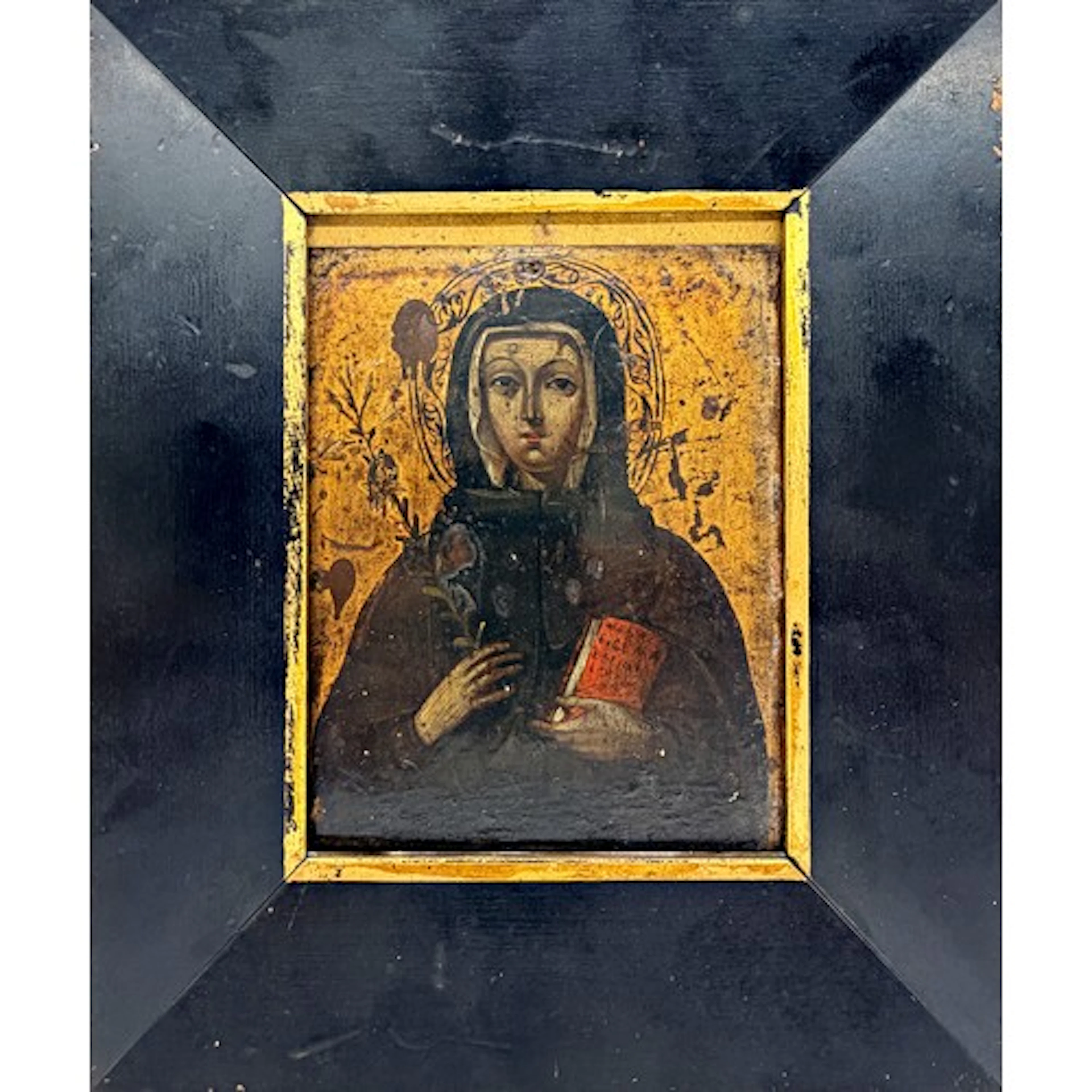 An early Italian devotional icon, portrait miniature of St. ...
