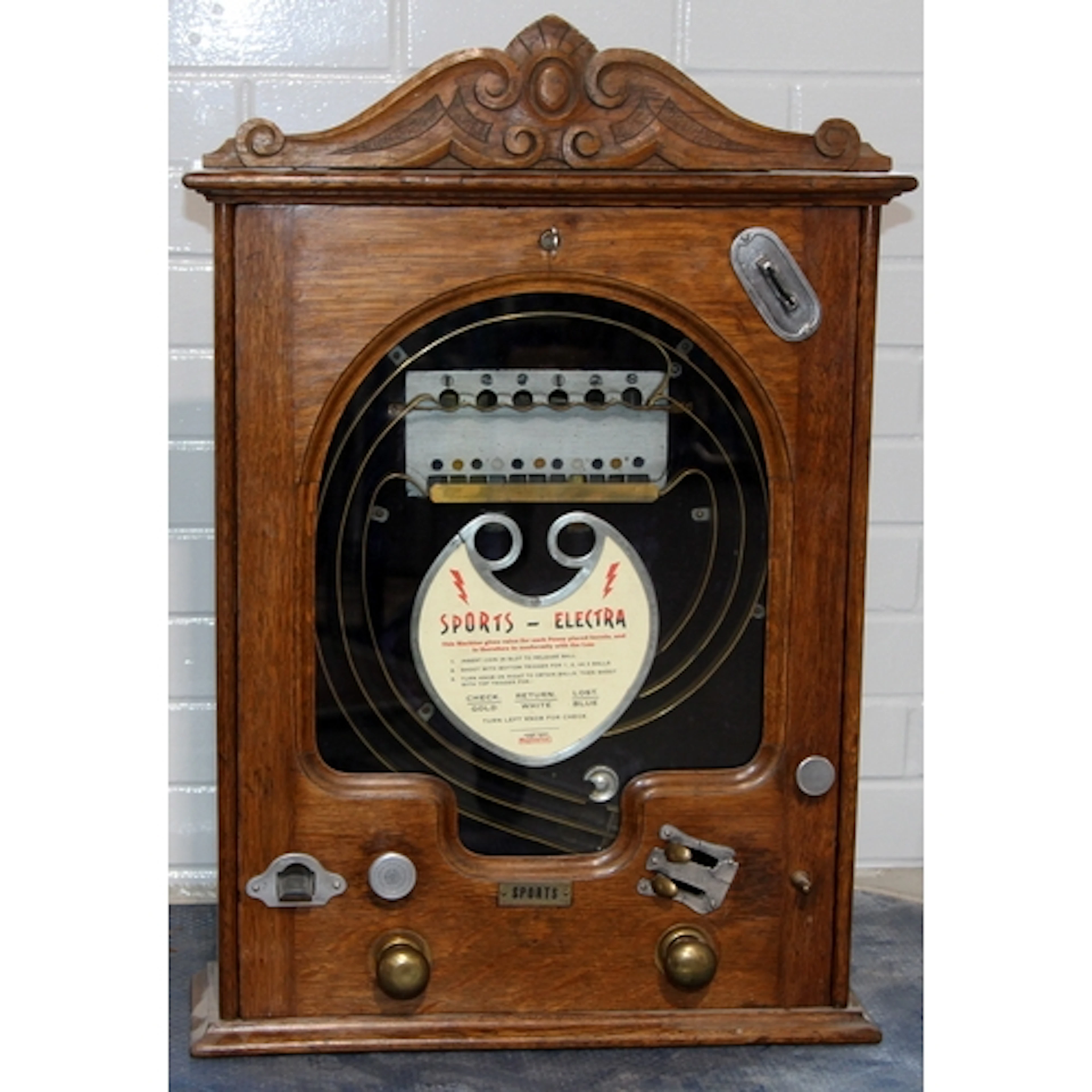 Vintage Automatic Skill Machines Co. Sports-Electra coin ope...