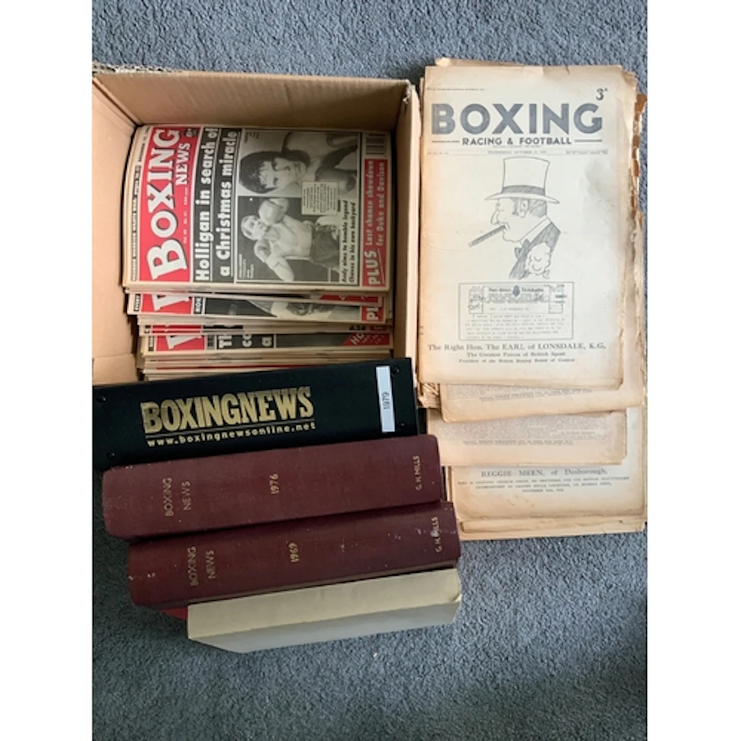 Pre War Boxing Newspapers + Magazine Collection: Around 20 B...