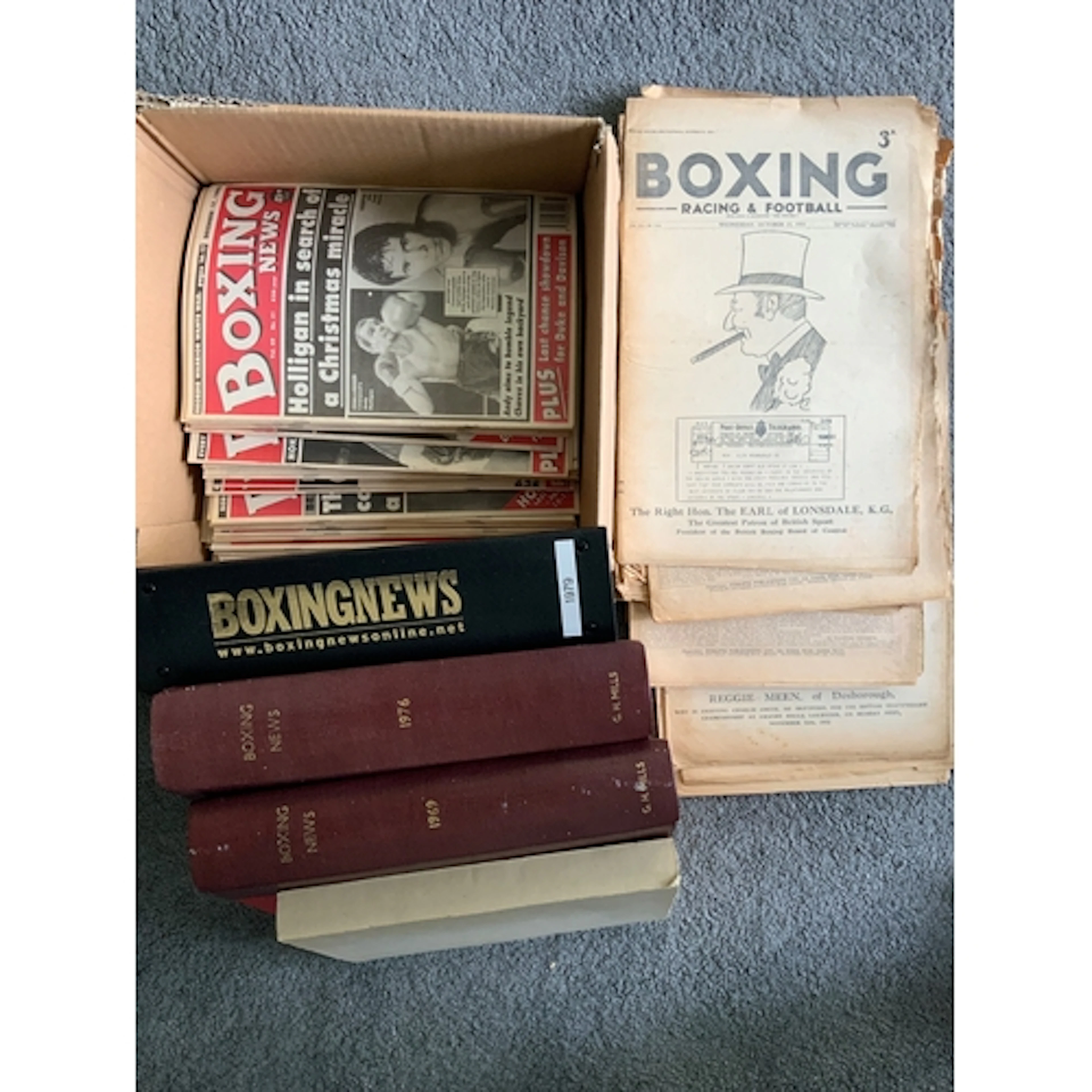 Pre War Boxing Newspapers + Magazine Collection: Around 20 B...