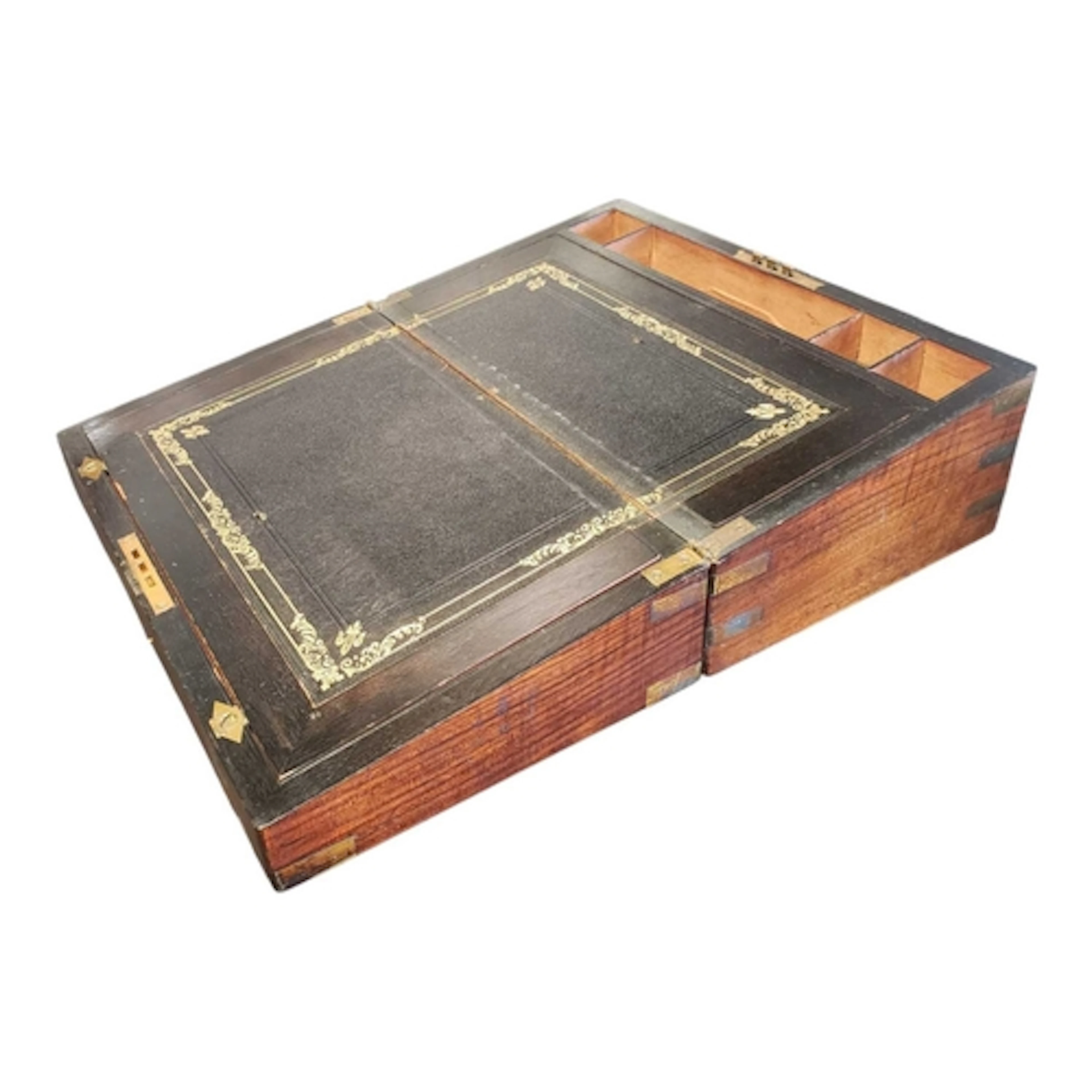 A 19th century Victorian mahogany writing slope. The writing...
