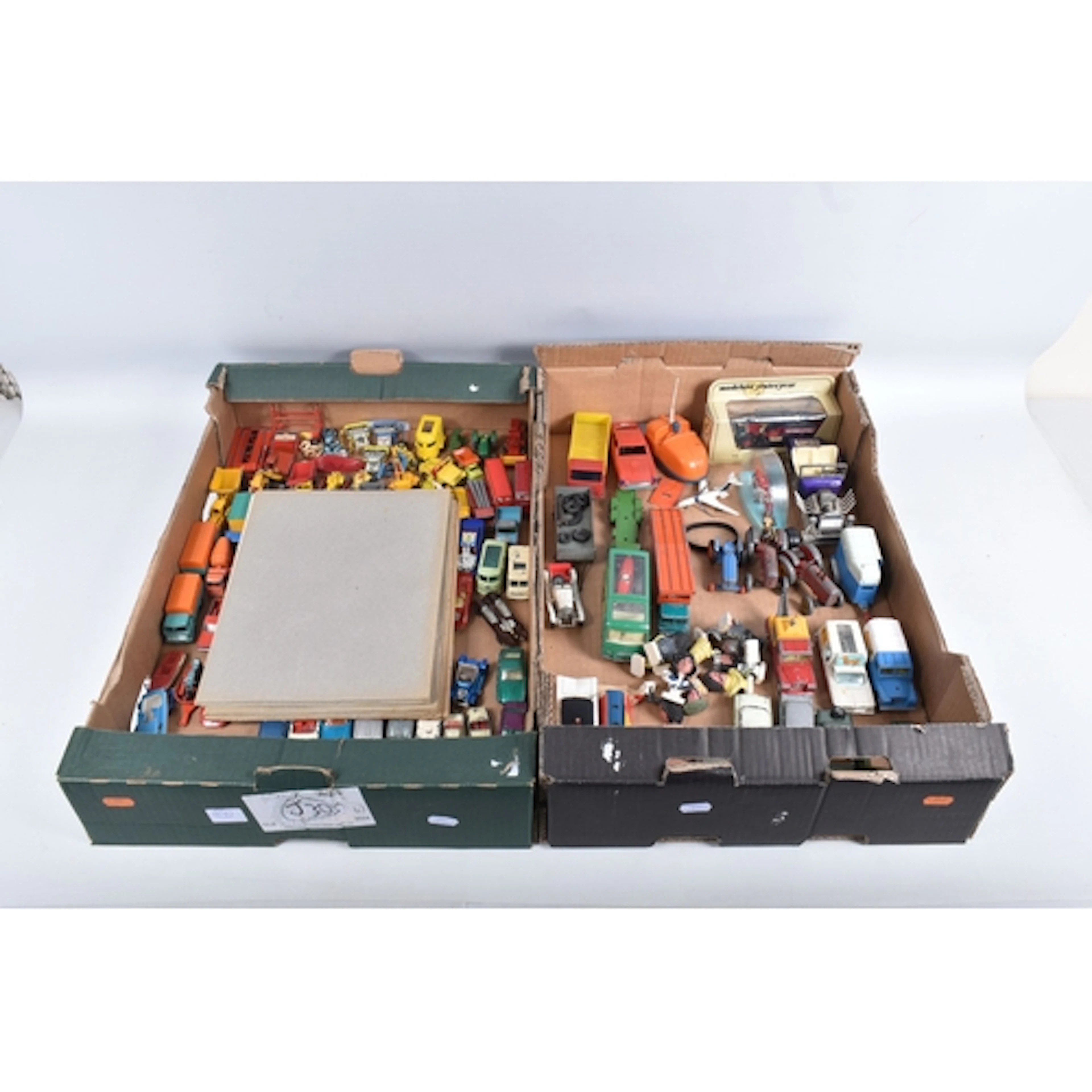 A QUANTITY OF UNBOXED ASSORTED PLAYWORN DIECAST & PLASTIC VE...