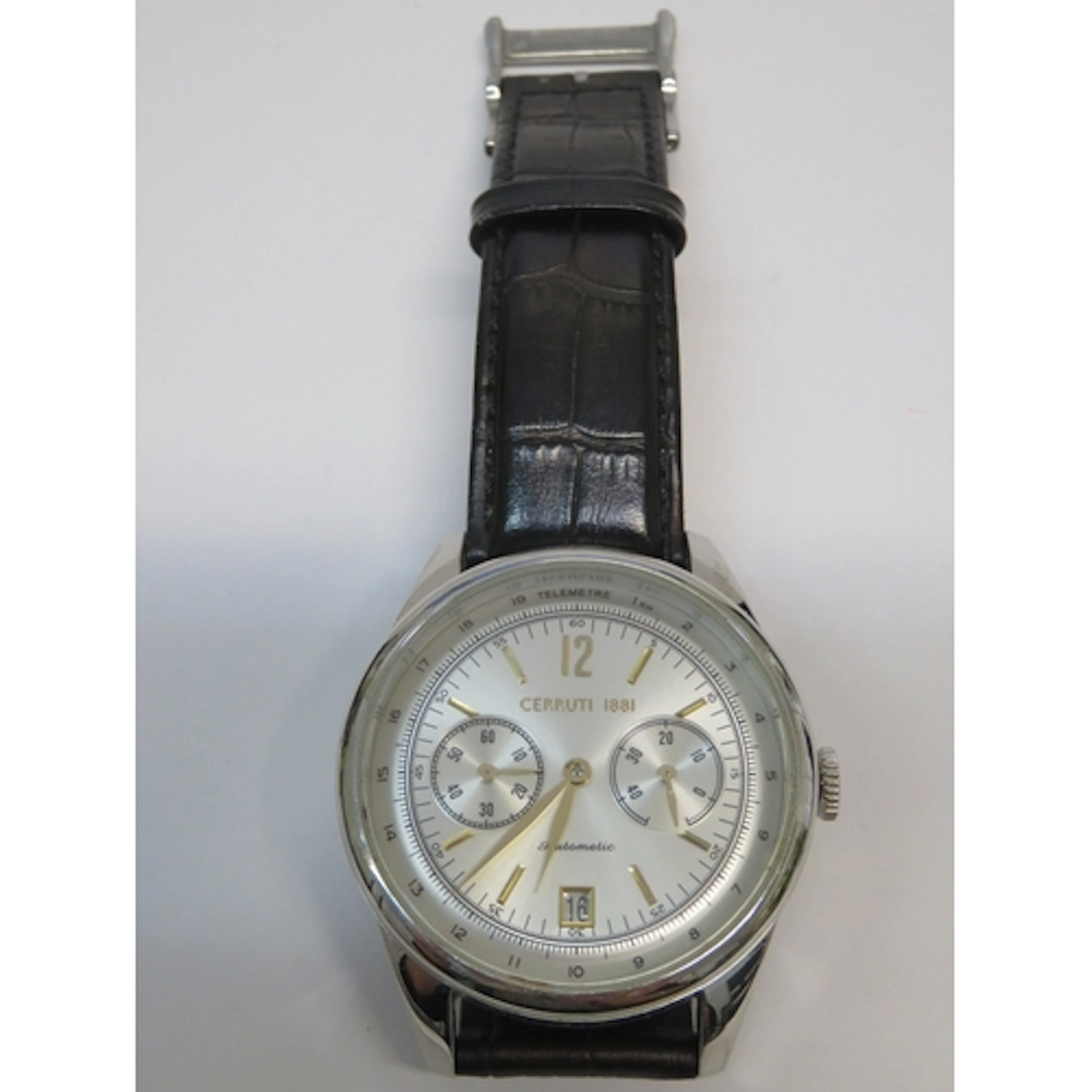 Cerruti 1881, Gentleman's wristwatch with leather strap