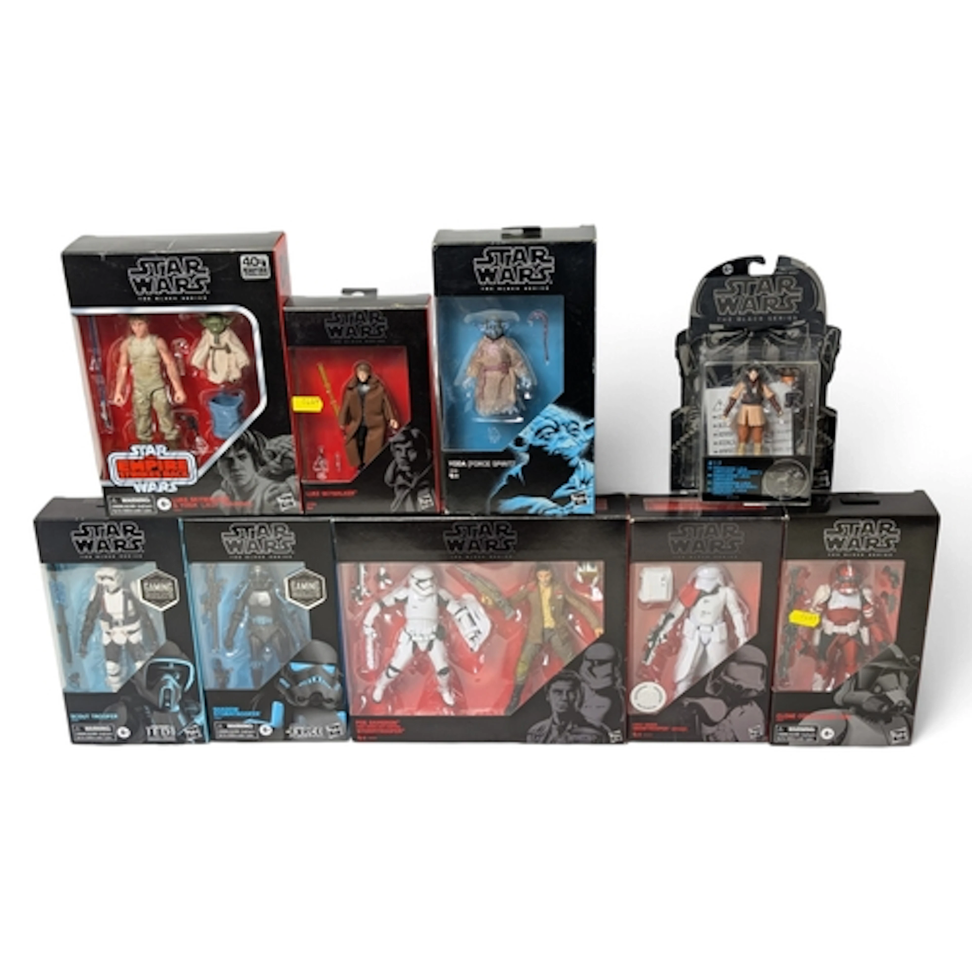 2 x Star Wars The Black Series 3.75" figures: Luke Skywalker...