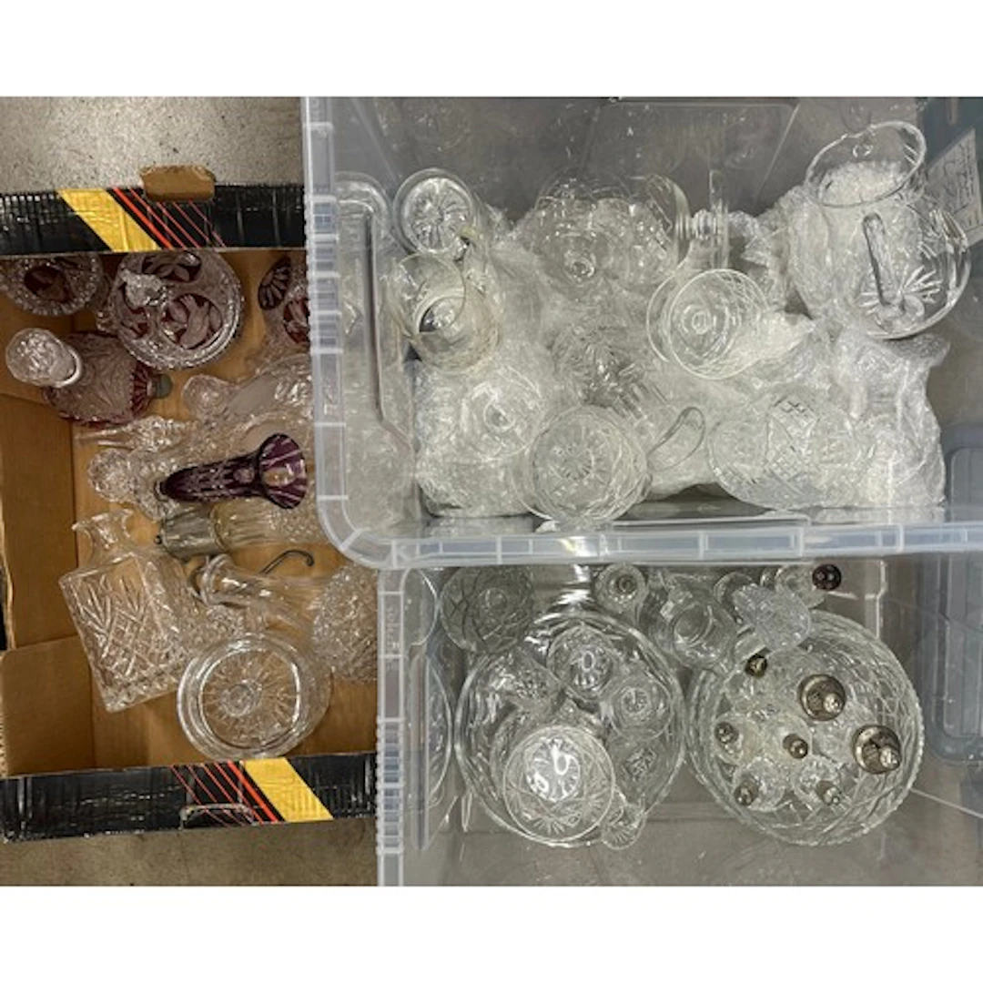 A collection of Hofbauer lead crystal items together with th...