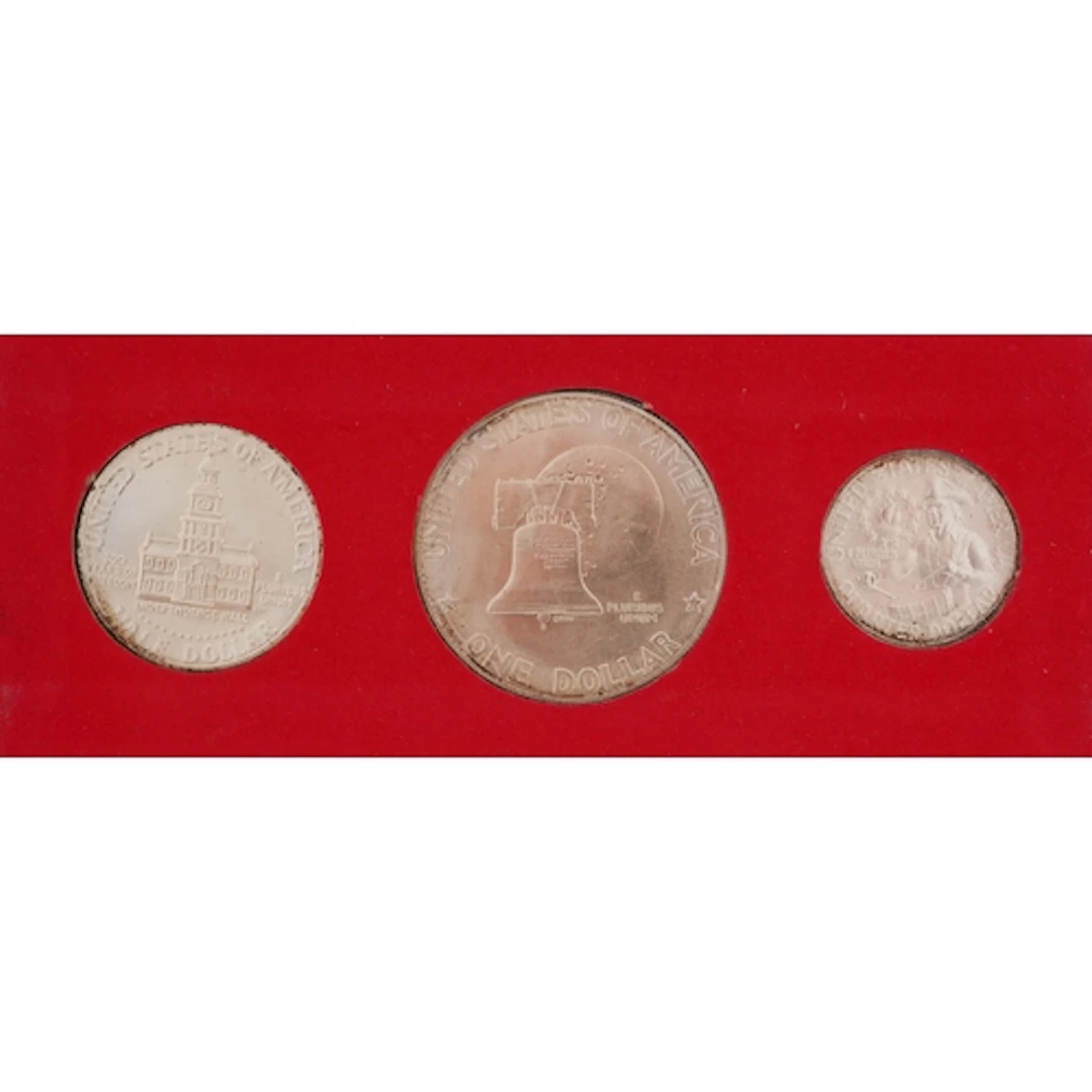 United States bicentennial 1776-1976 uncirculated silver thr...