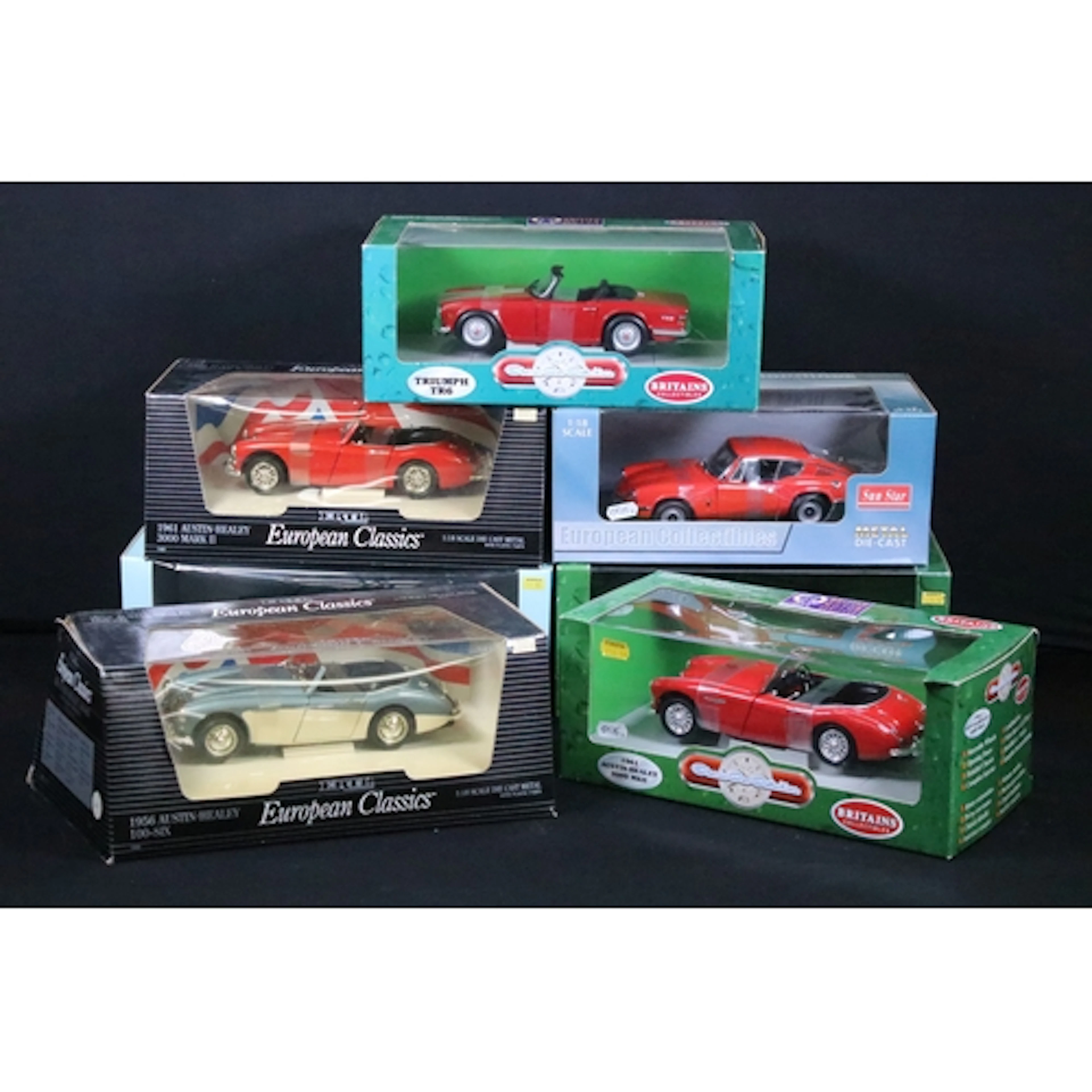 Seven boxed 1/18 diecast models to include 2 x ERTL European...