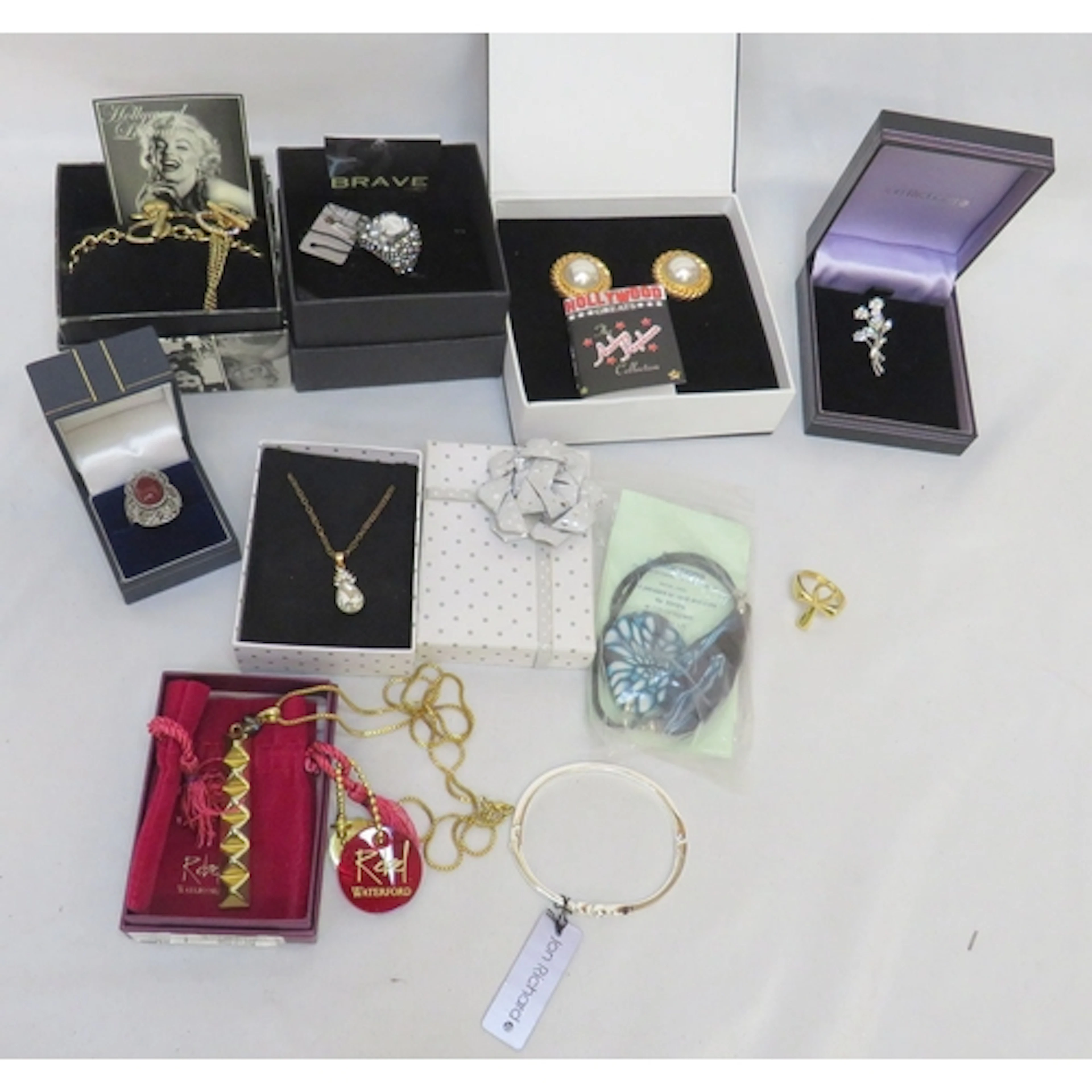 Boxed some as New costume jewellery incl. John Richards Bang...