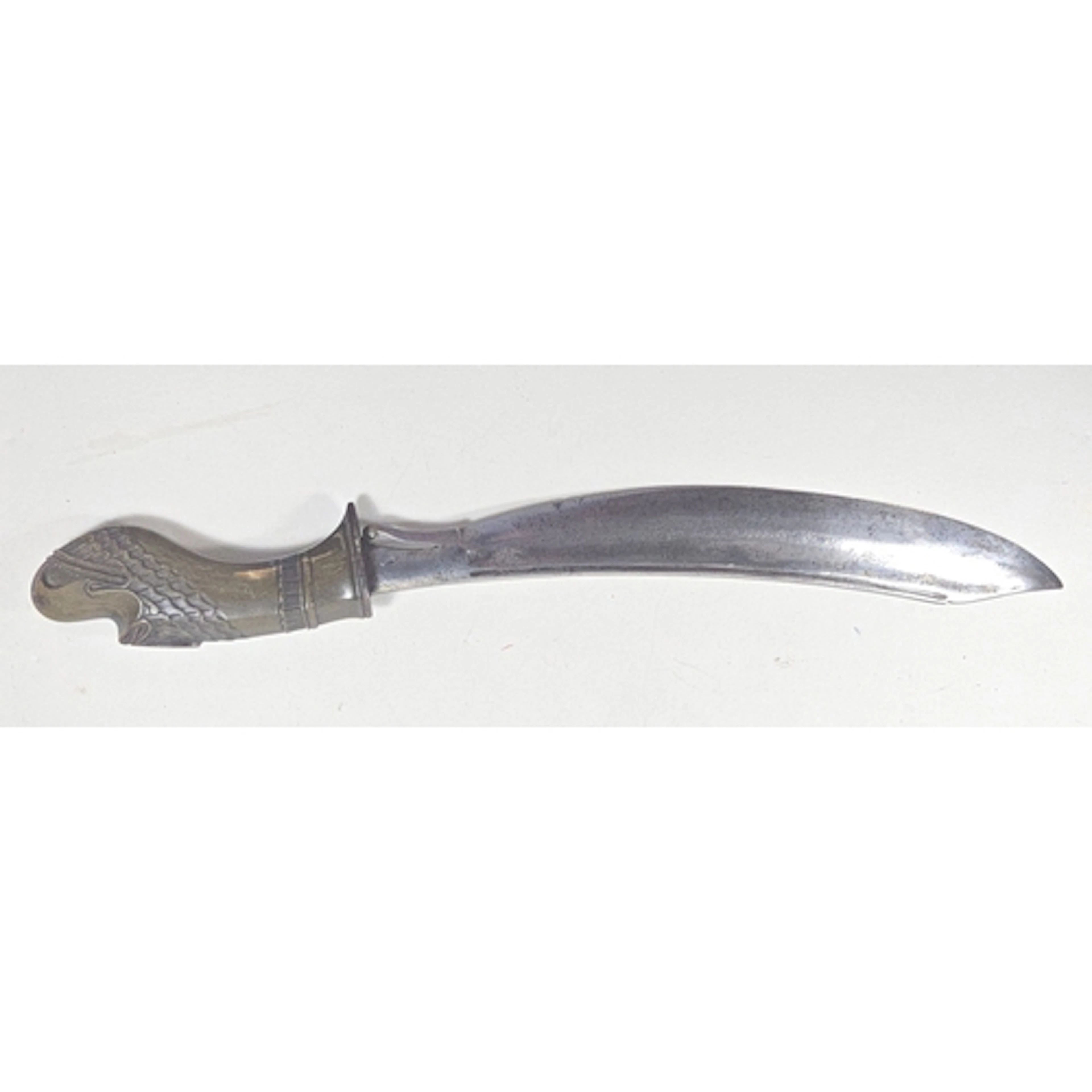 A small Sumatran parang c. 1900, broad swollen single edge b...