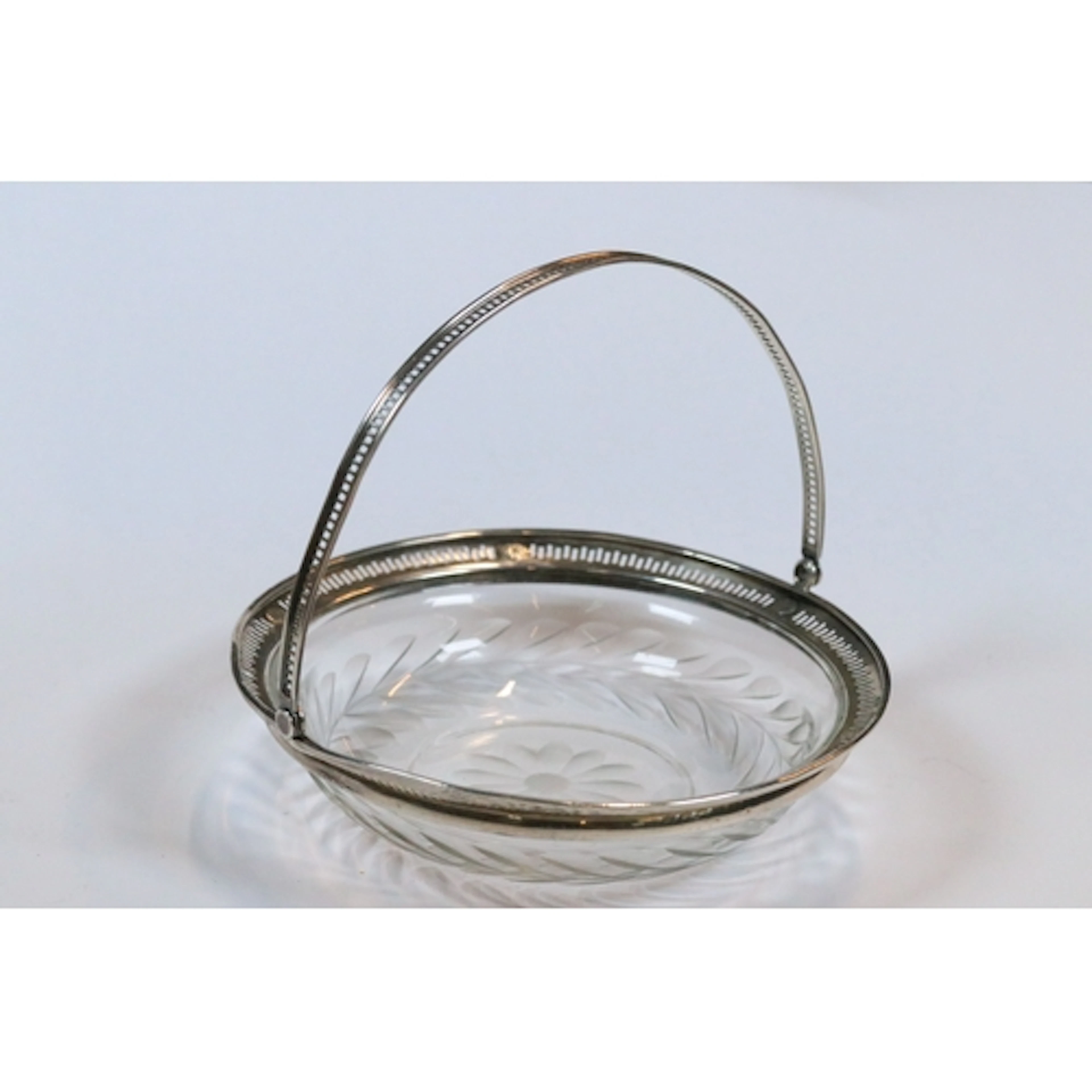 A early 20th century American cut glass and sterling silver ...