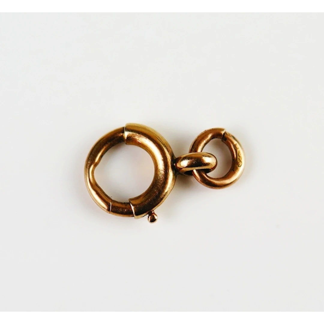 An antique precious yellow metal bolt ring, 11.5mm diam., Au...