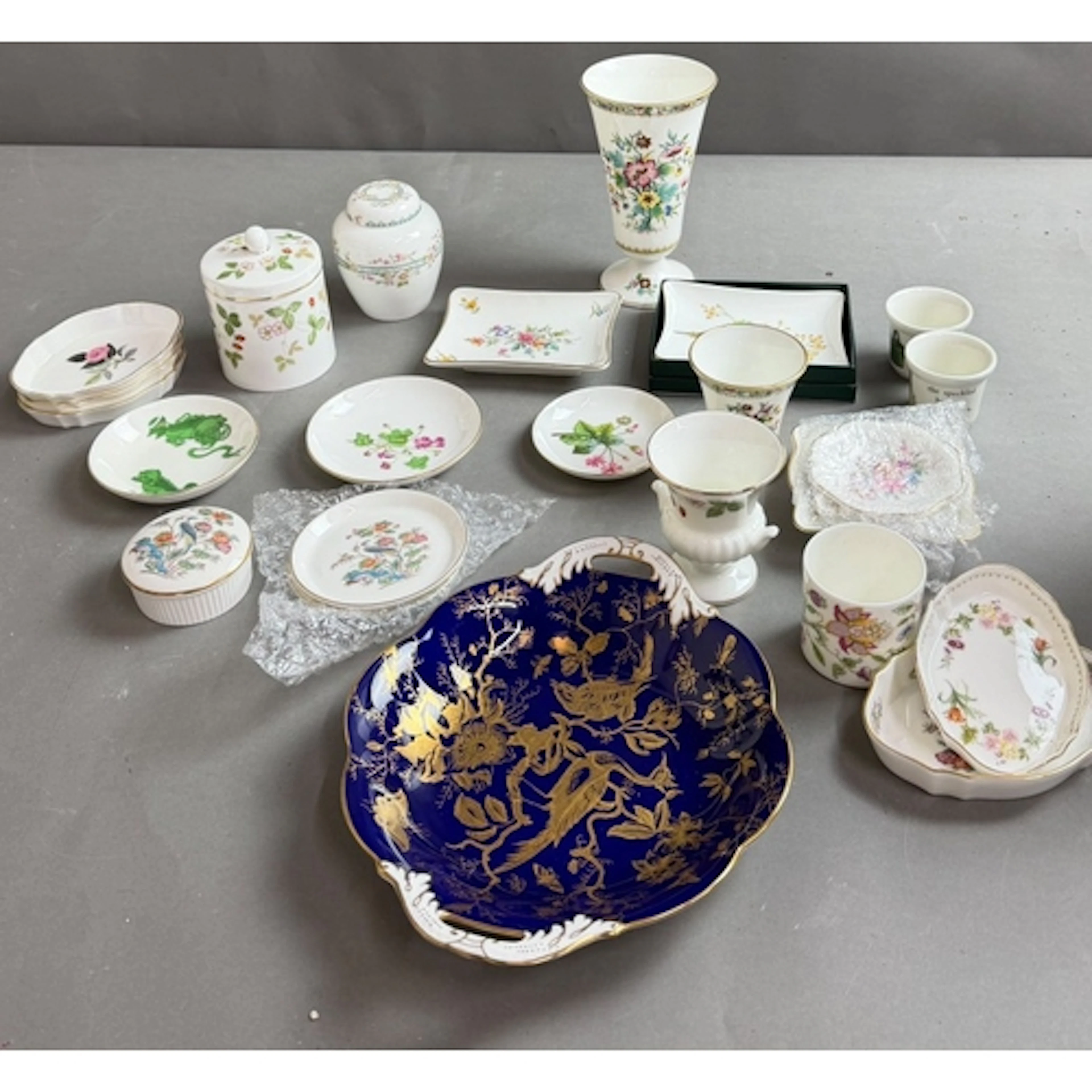 A selection of mixed bone china to include Wedgwood, Minton...