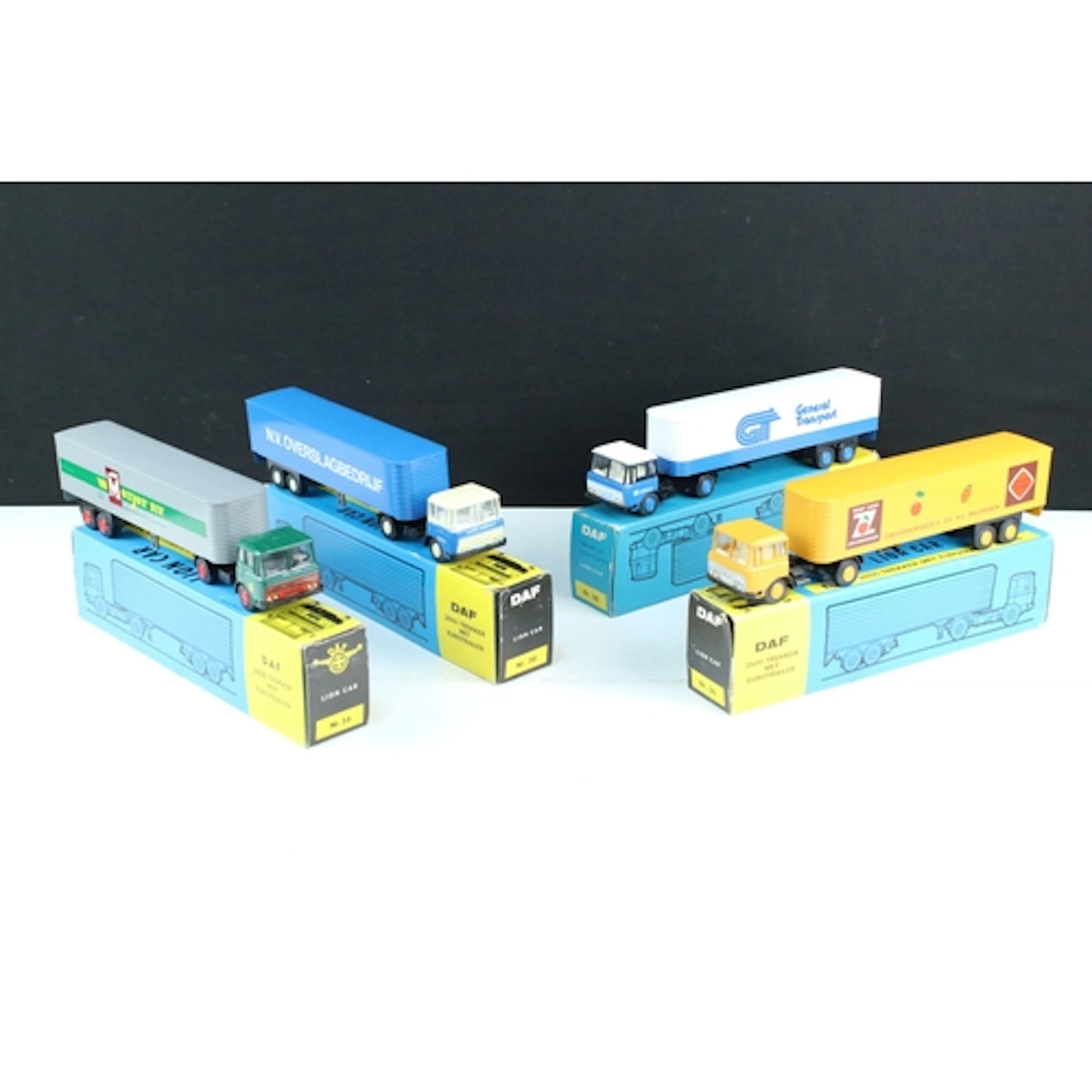 Four boxed Lion Car Nr 36 diecast haulage models to include ...