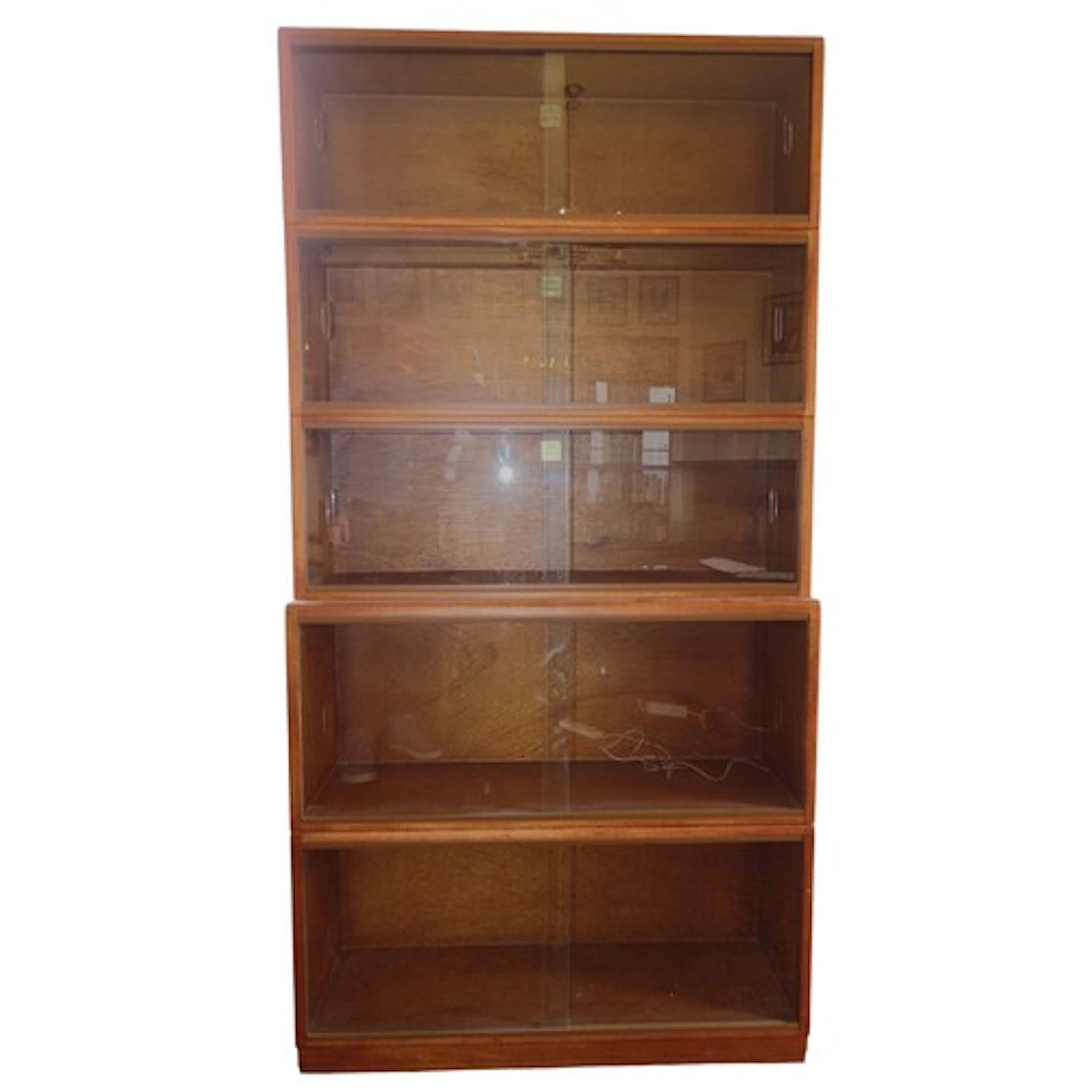 A SIMPLEX SECTIONAL LIBRARY BOOKCASE CIRCA 1965 comprised of...
