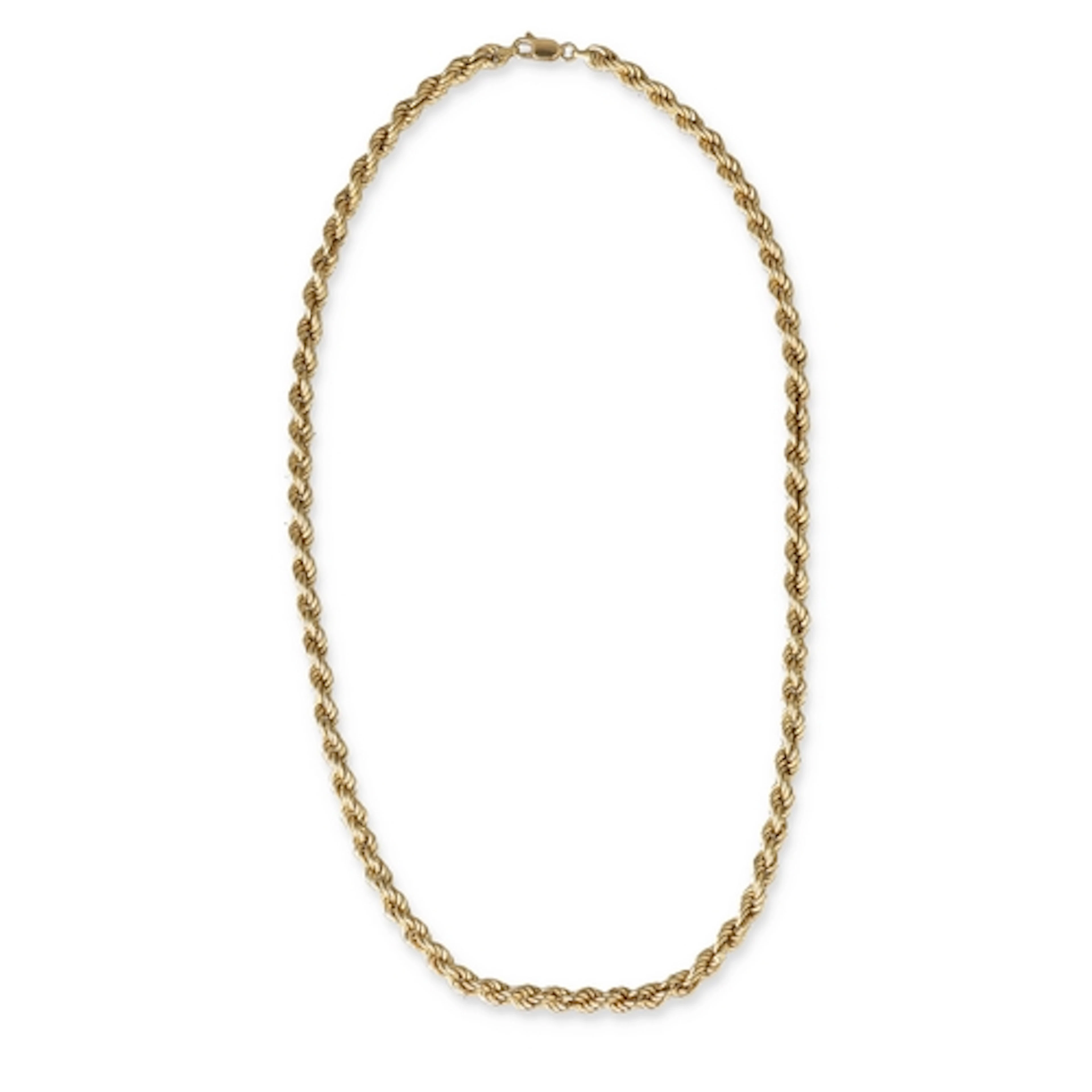 AN 18CT GOLD ROPE TWIST NECK CHAIN Weight: 31.8gms...