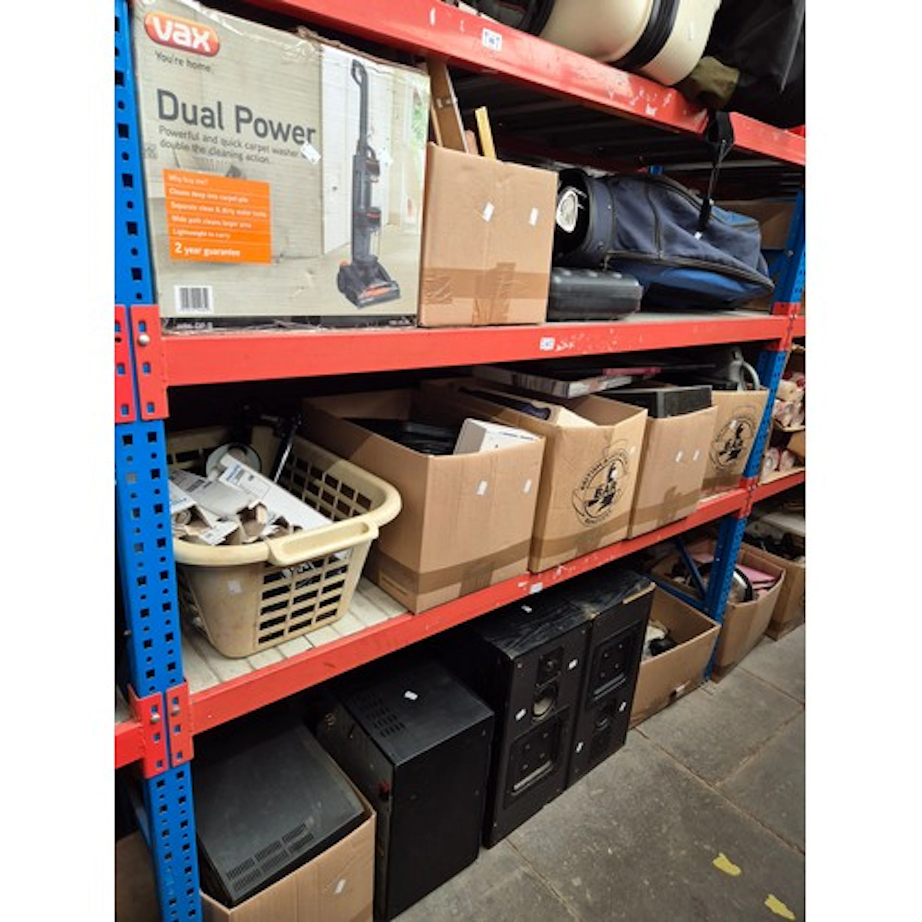 9 boxes of mixed items to include pictures, laptops (AF), di...