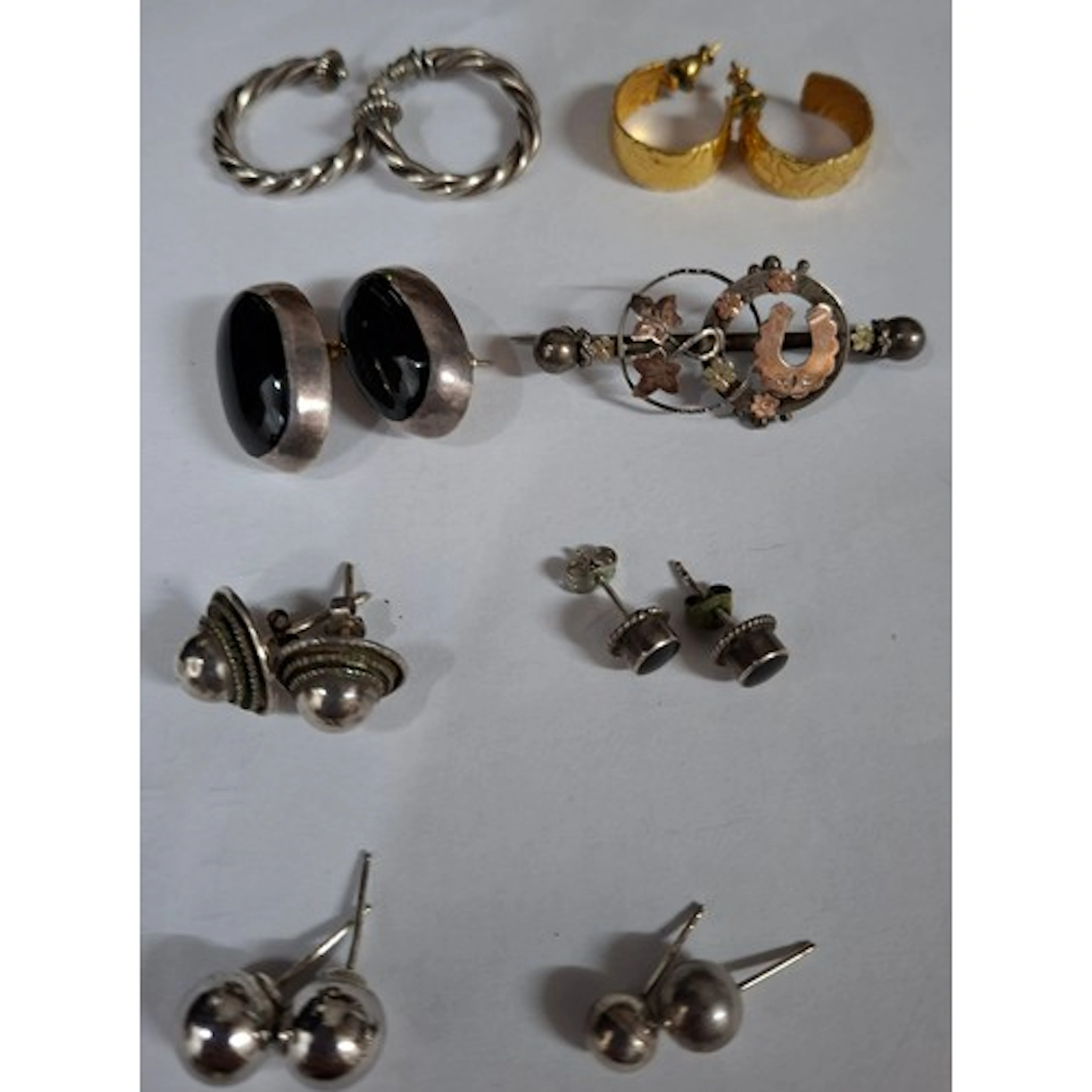 A late Victorian silver and rose metal good luck/sweetheart ...